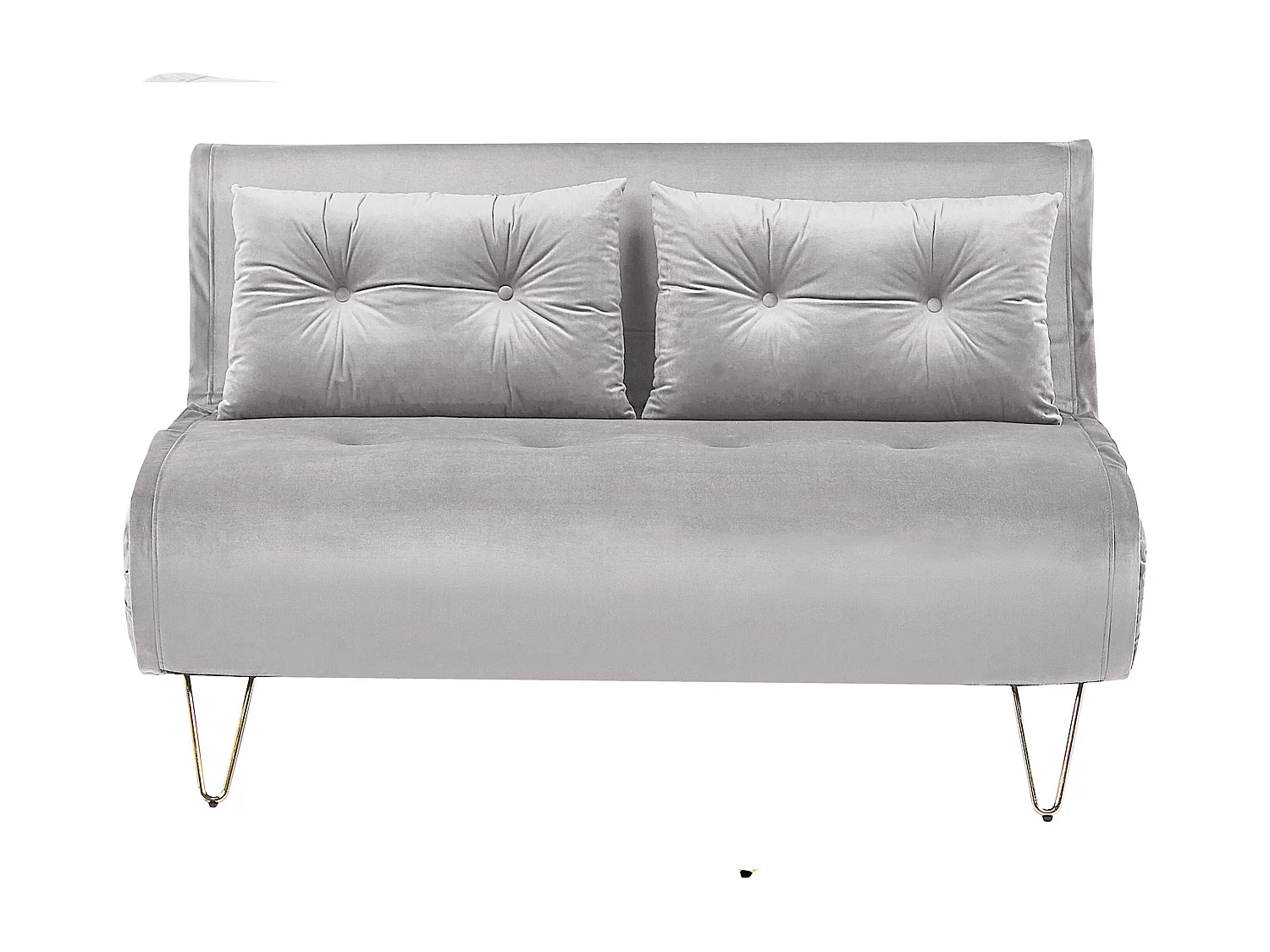 Sofá cama VESTFOLD Terciopelo Gris 2 plazas