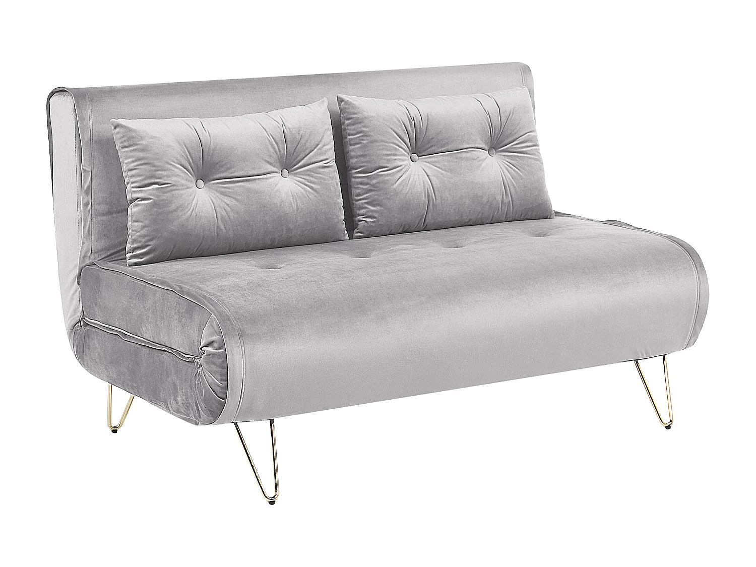 Sofá cama VESTFOLD Terciopelo Gris 2 plazas