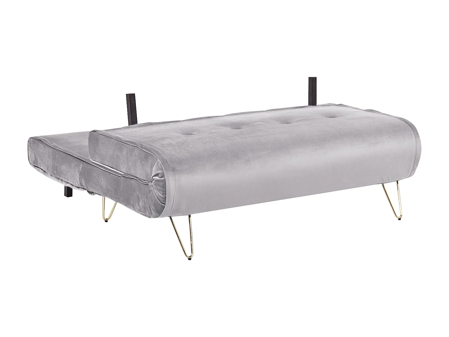 Sofá cama VESTFOLD Terciopelo Gris 2 plazas