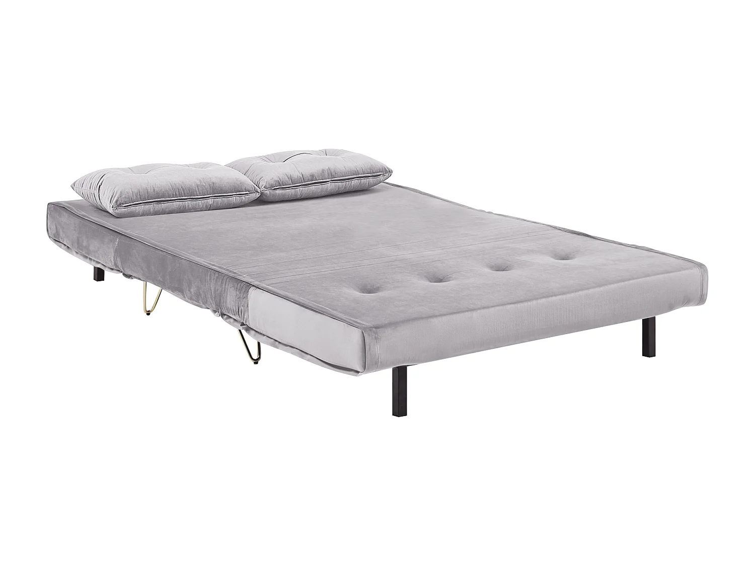 Sofá cama VESTFOLD Terciopelo Gris 2 plazas