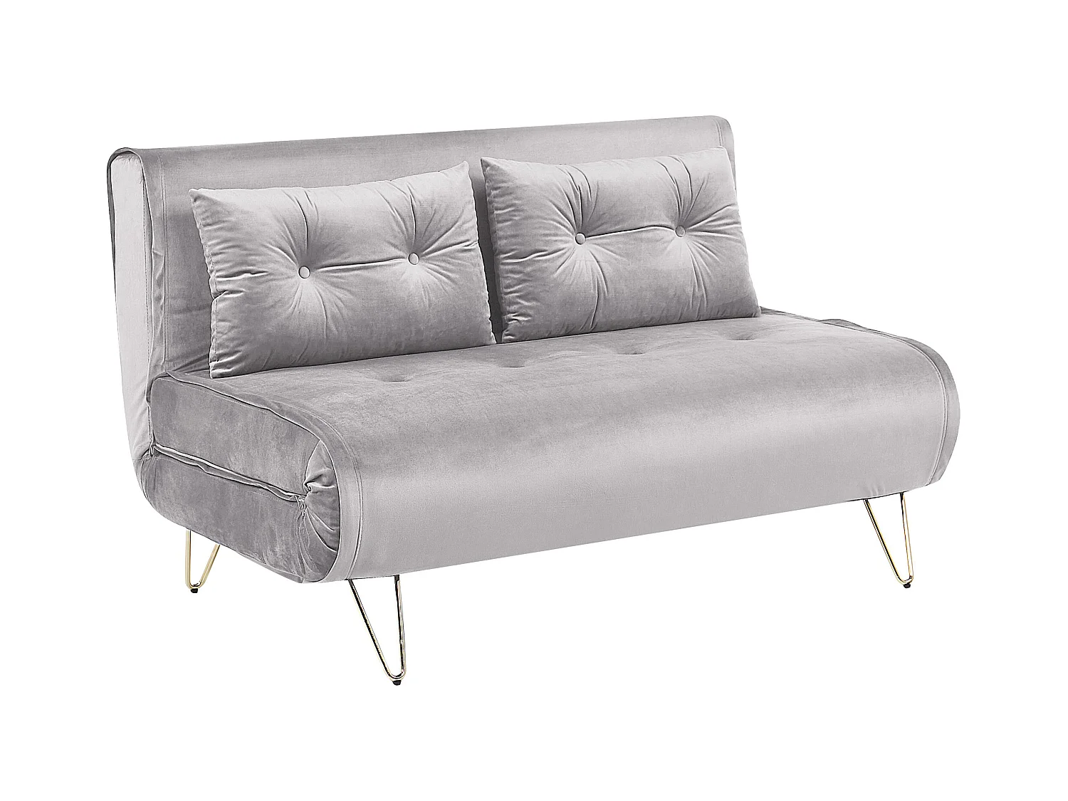 Slaapbank VESTFOLD Fluweel Grijs 2-zitter