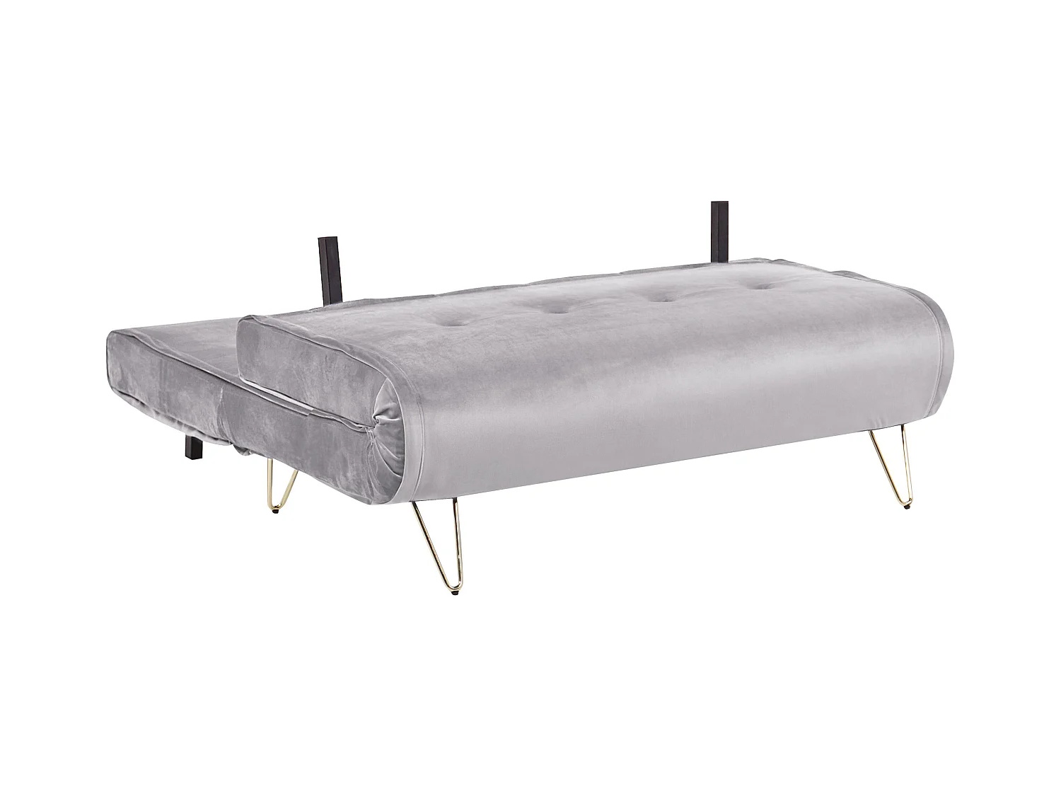 Slaapbank VESTFOLD Fluweel Grijs 2-zitter