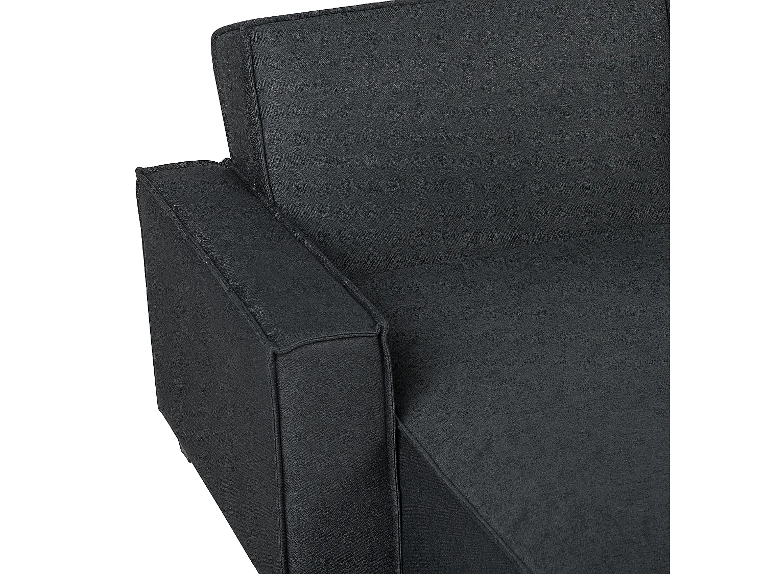 3-Sitzer Ecksofa rechts L-förmig Stoff graphitgrau mit Schlaffunktion Romedal