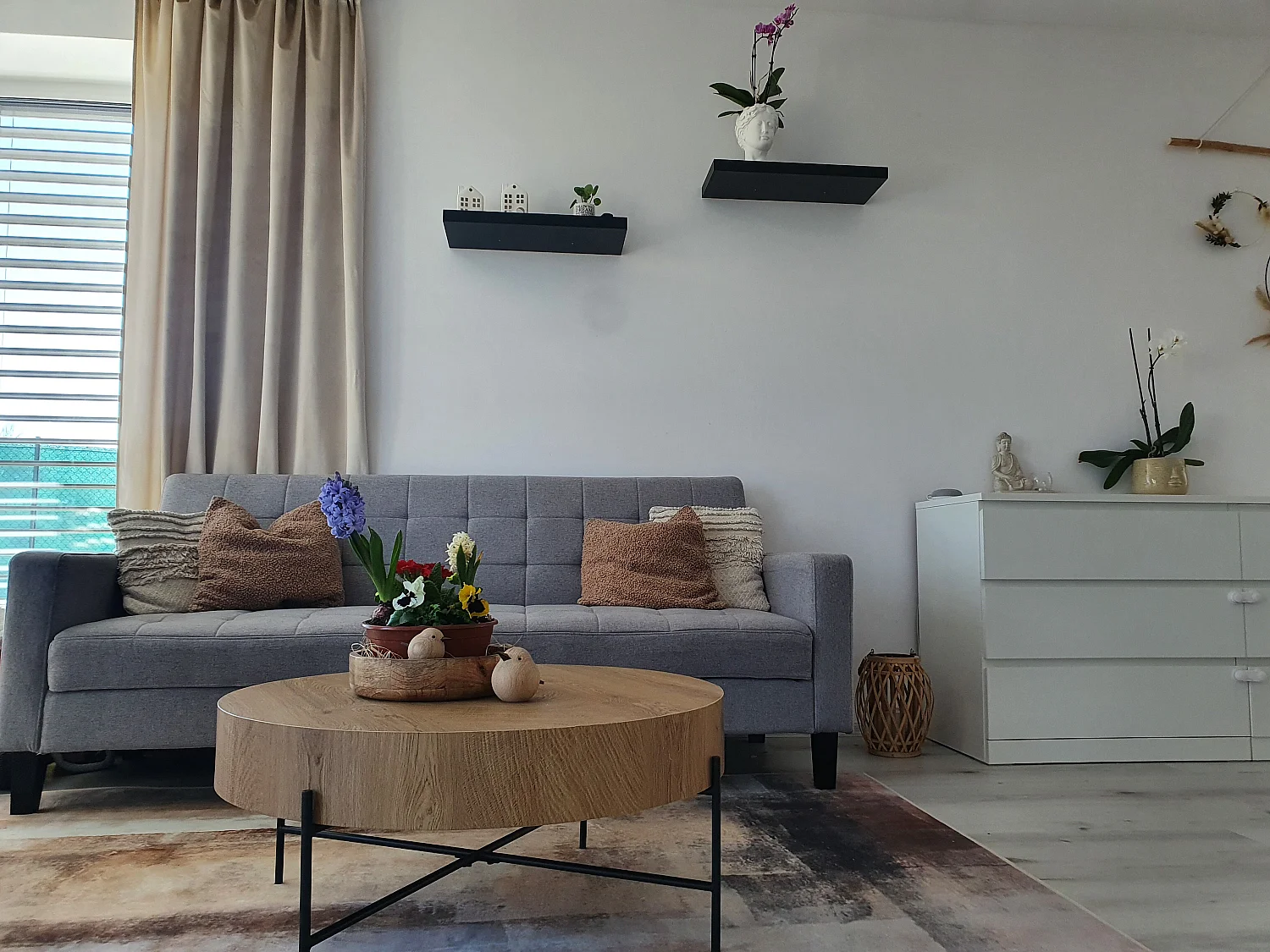 Sofa rozkładana VEHKOO Jasnoszary dla 3 osób