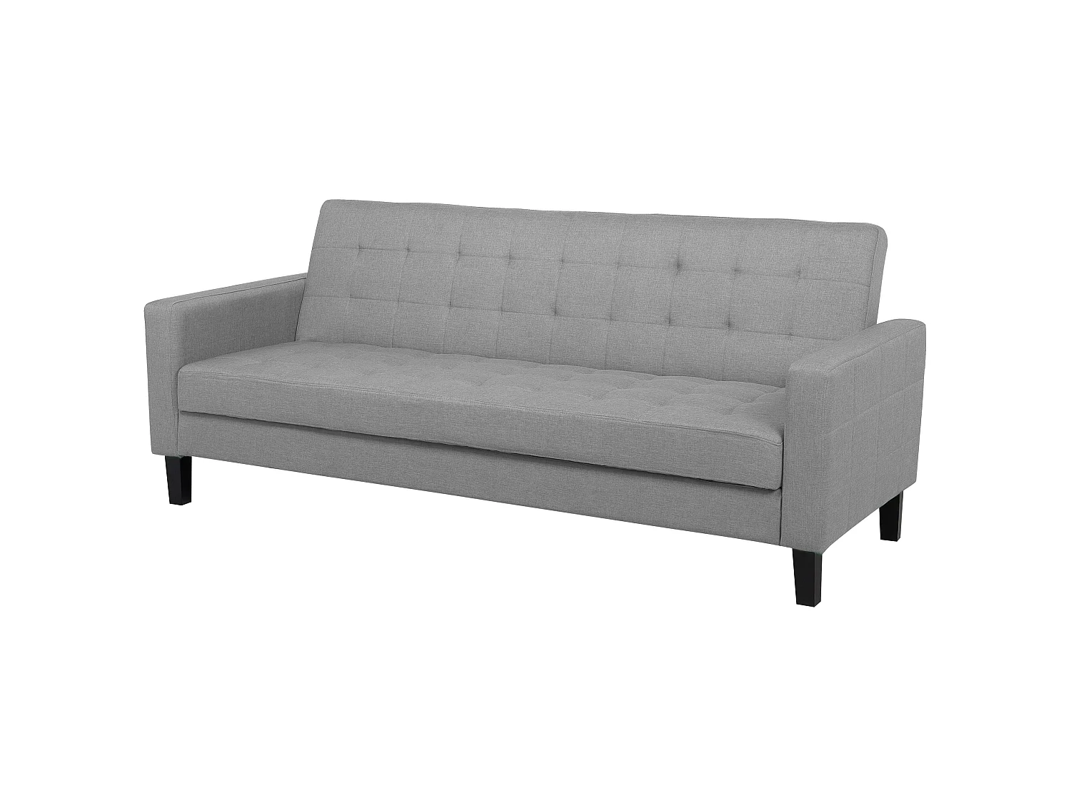 Canapé convertible clic-clac 3 places en coton gris clair VEHKOO