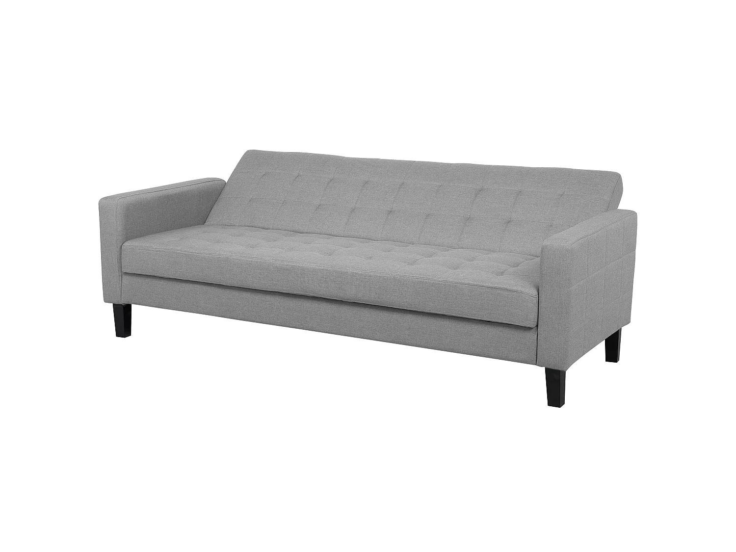 Canapé convertible clic-clac 3 places en coton gris clair VEHKOO