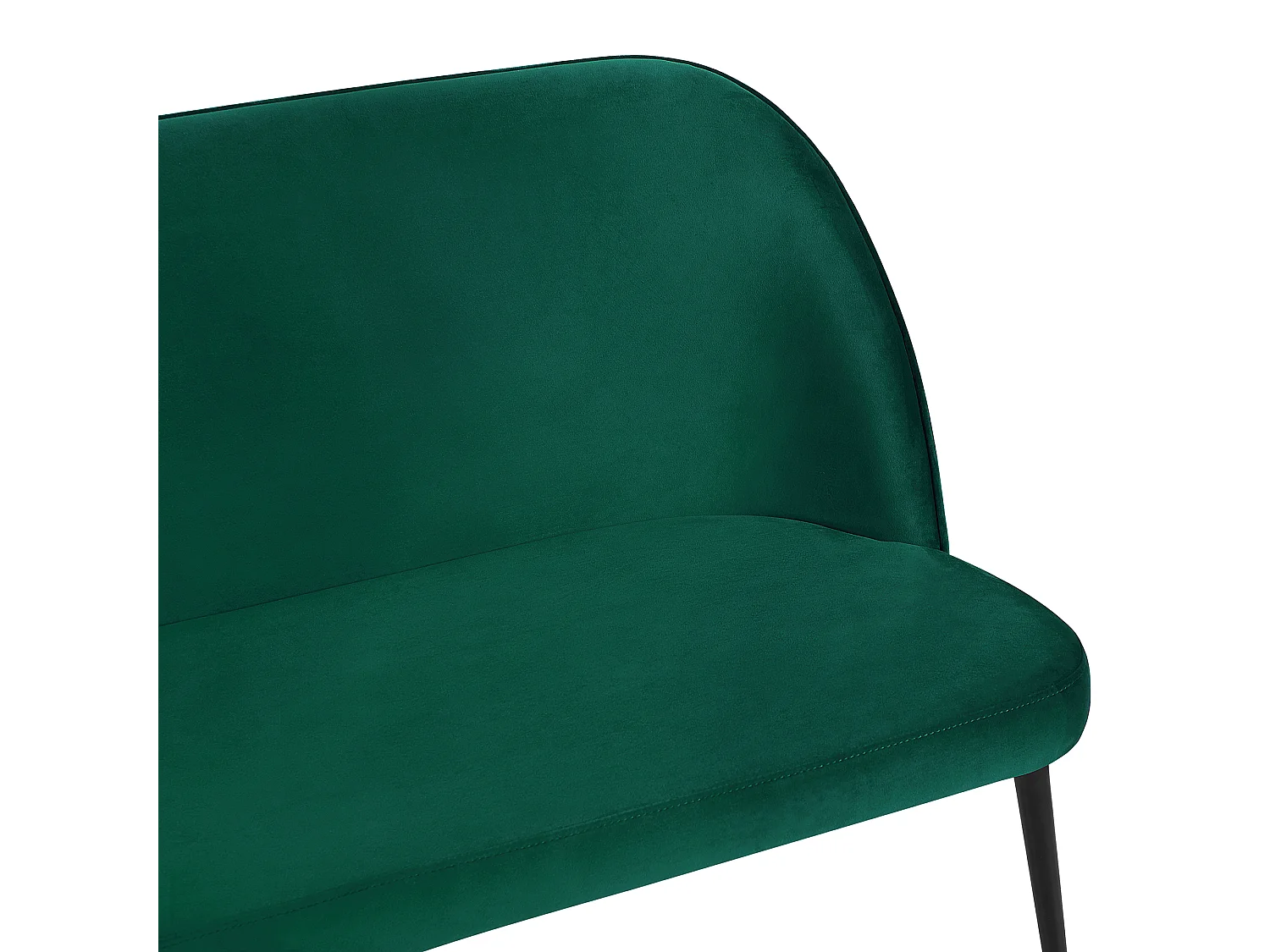 Banc rembourré 2 places OSBY Velours Vert foncé