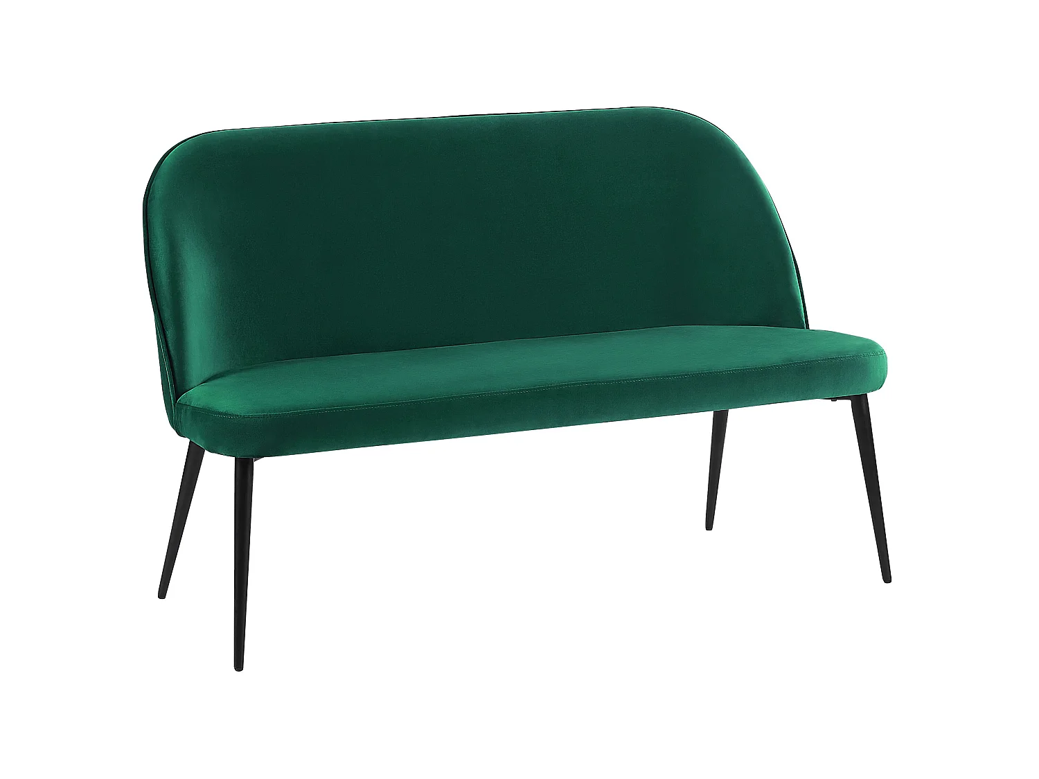 Banc rembourré 2 places OSBY Velours Vert foncé