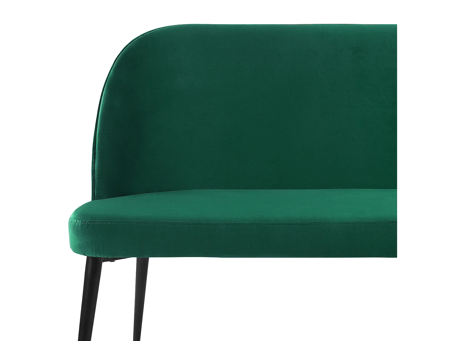Banc rembourré 2 places OSBY Velours Vert foncé