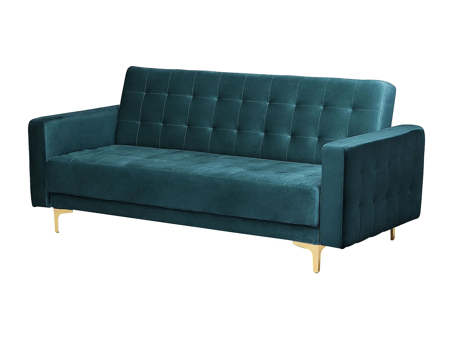 Moderner 3-Sitzer Sofa Samtstoff blaugrün Aberdeen