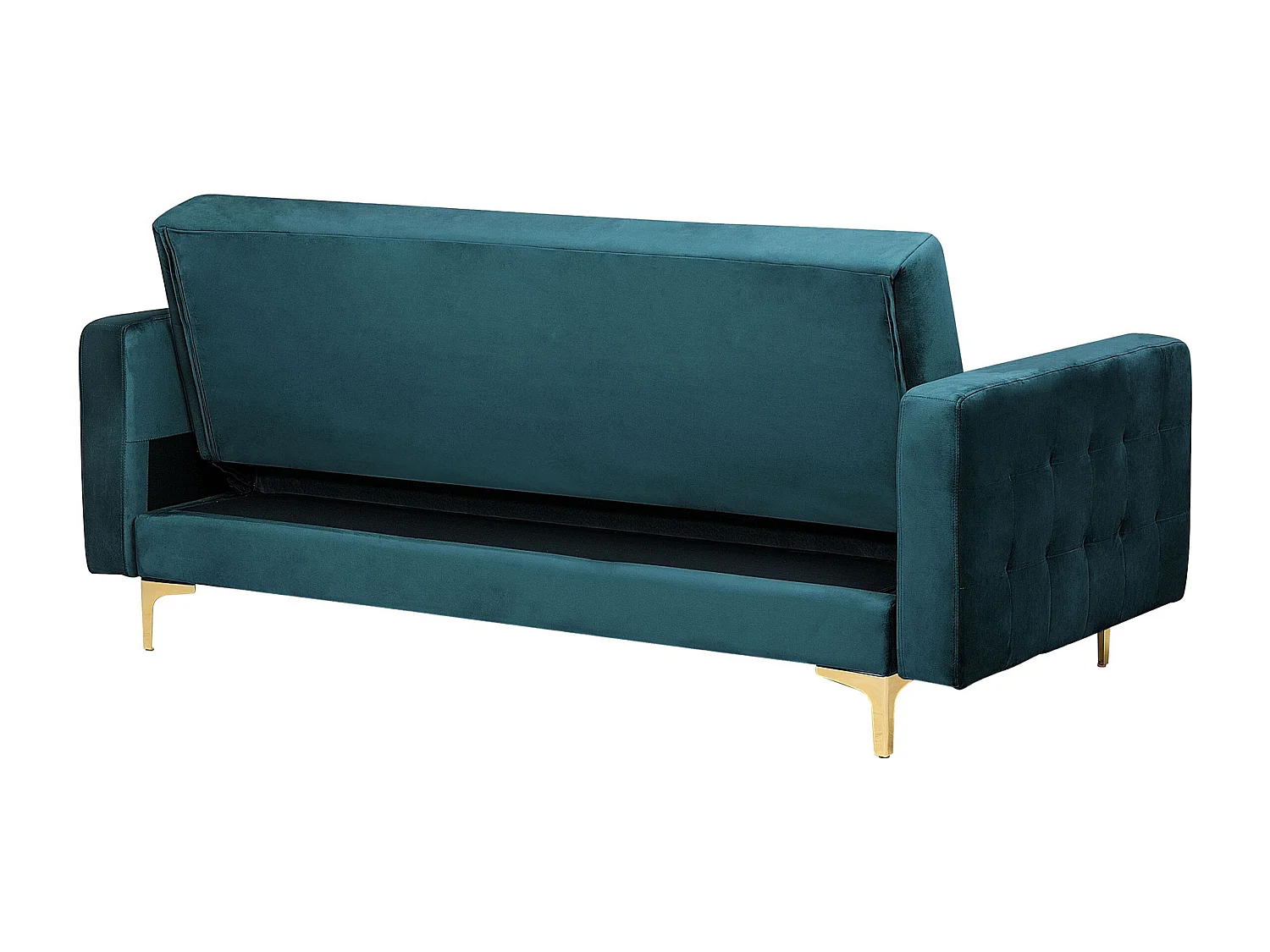 Moderner 3-Sitzer Sofa Samtstoff blaugrün Aberdeen