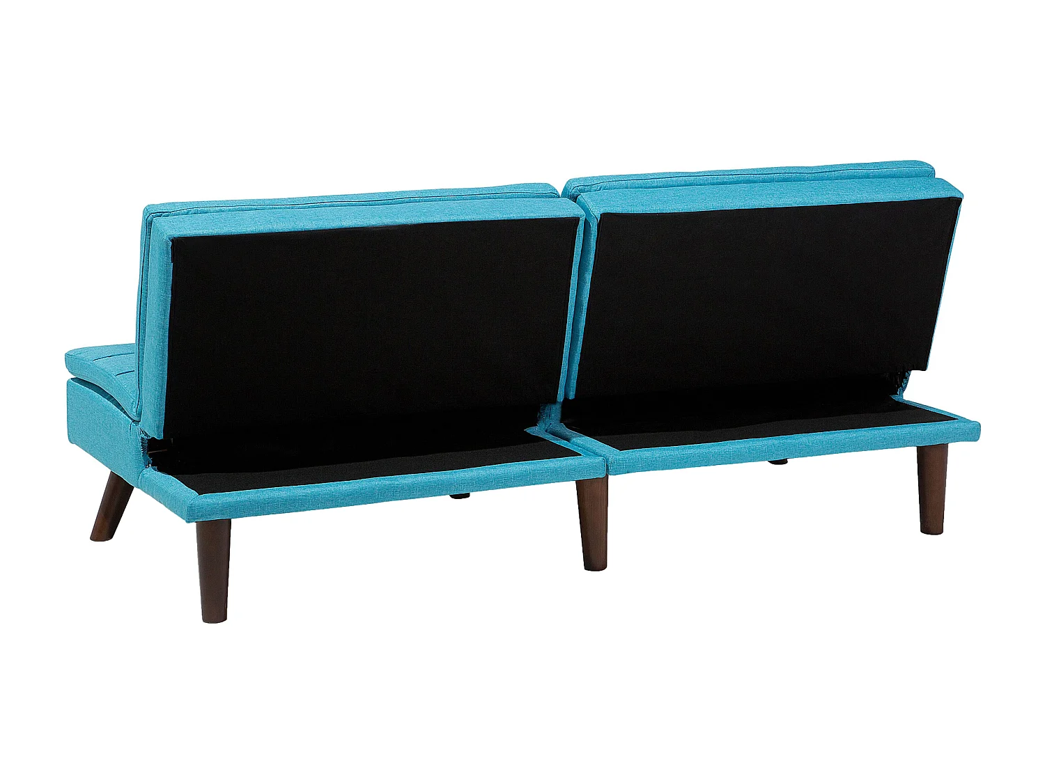 Canapé-lit 3 places RONNE Tissu Turquoise