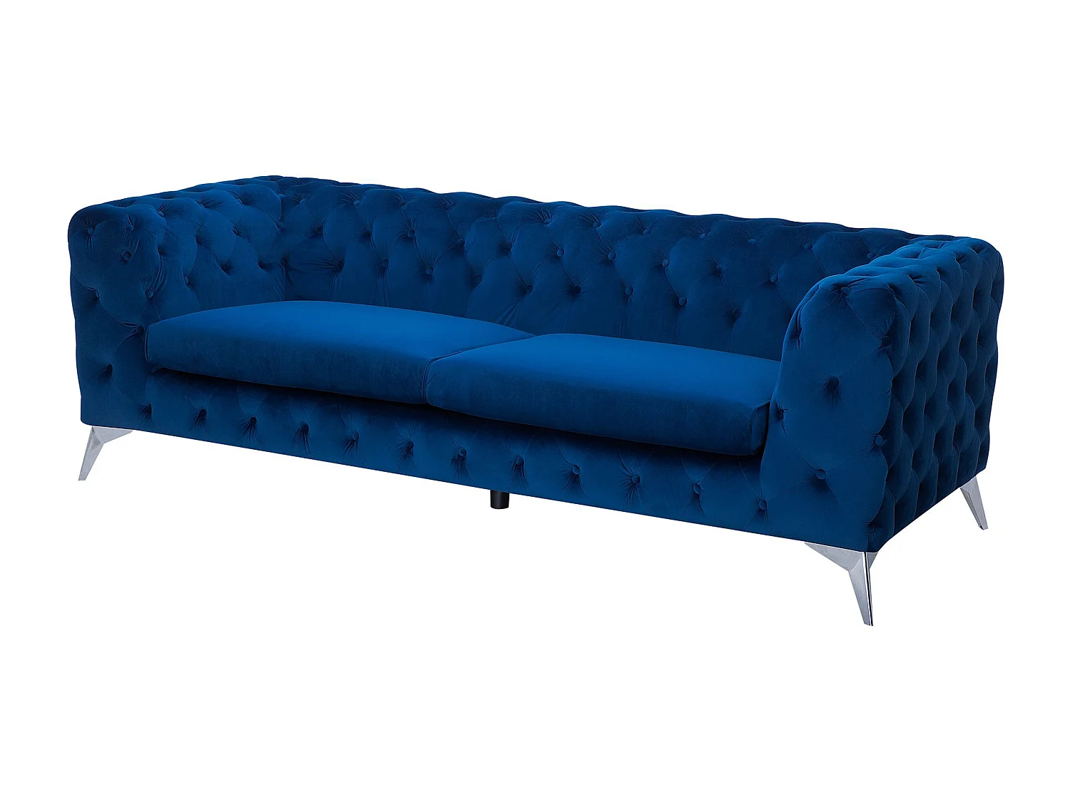 Klassisches Polstersofa Samtstoff Chesterfield Style marineblau Sotra