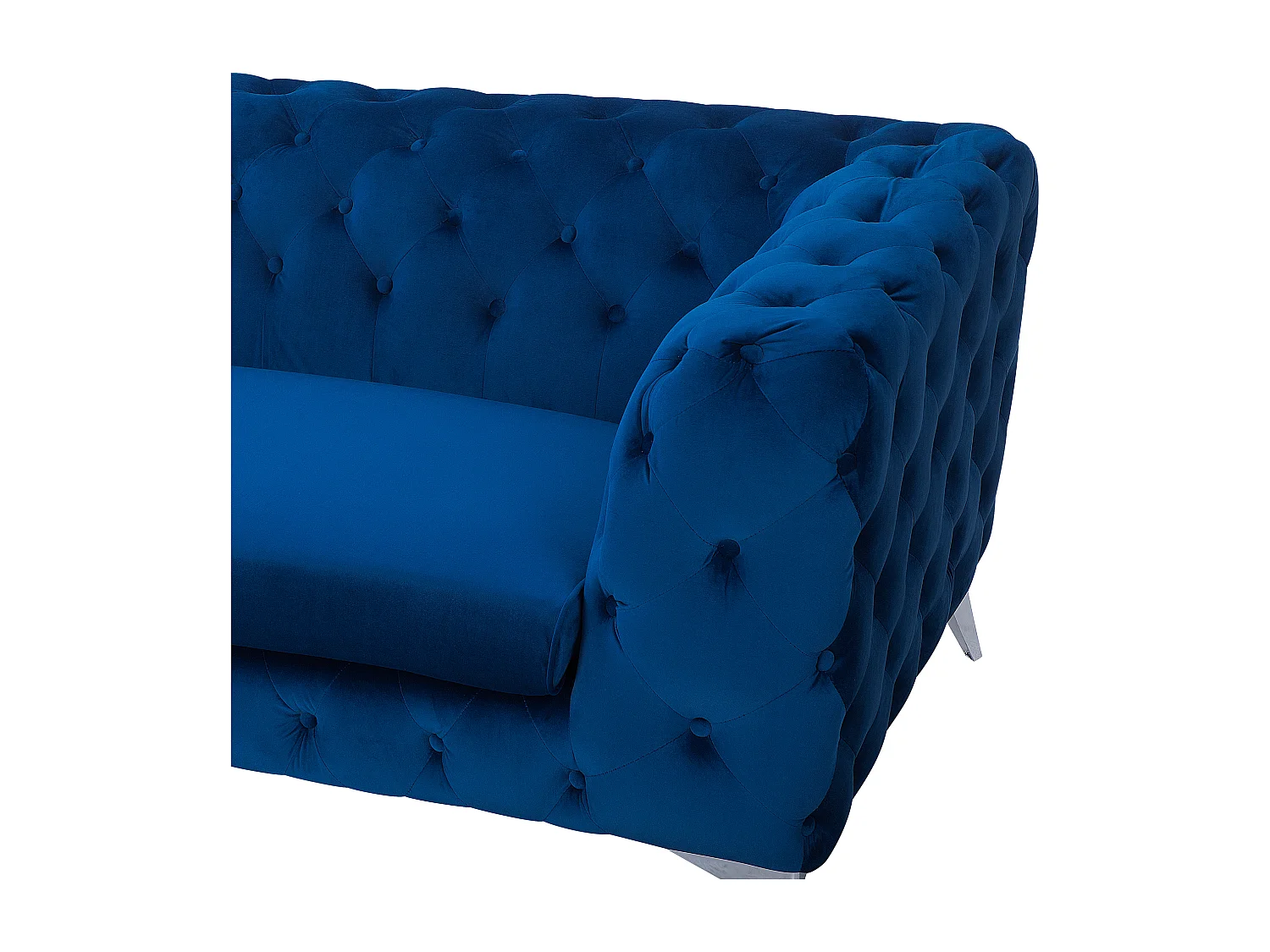 Klassisches Polstersofa Samtstoff Chesterfield Style marineblau Sotra