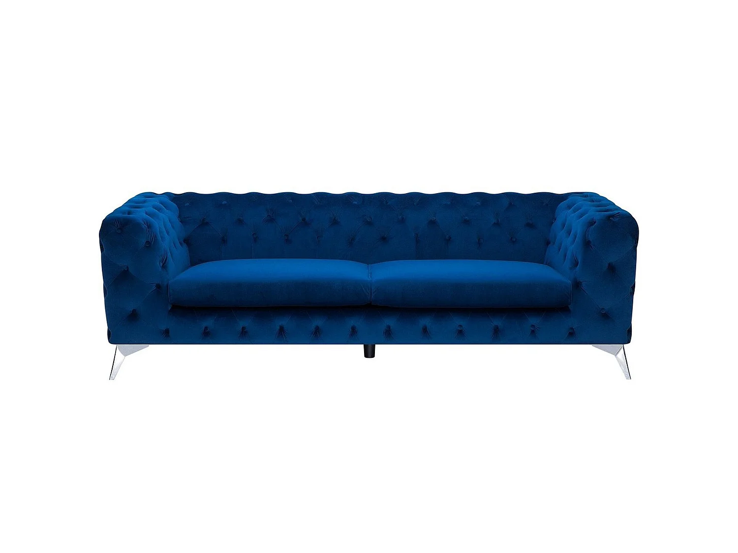 Sofa 3 Seater SOTRA Velvet Navy Blue