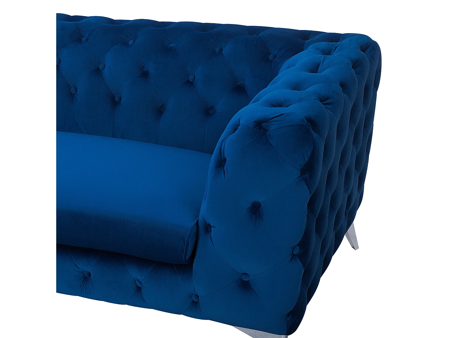 Sofa 3 Seater SOTRA Velvet Navy Blue