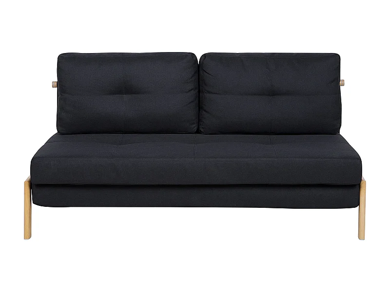 Sofa rozkładana EDLAND Czarny dla 2 osób