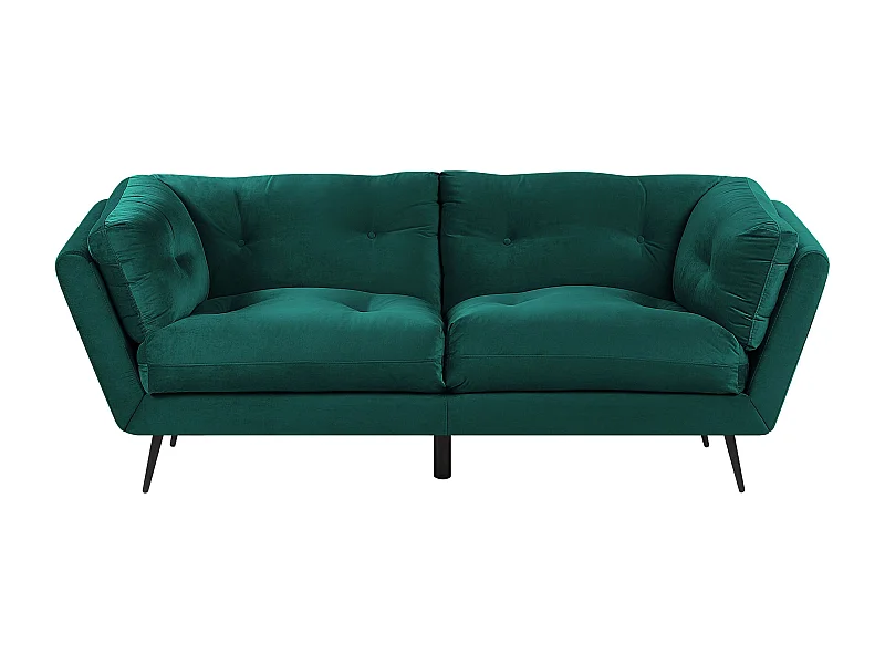 Canapé 3 places LENVIK Velours Vert émeraude