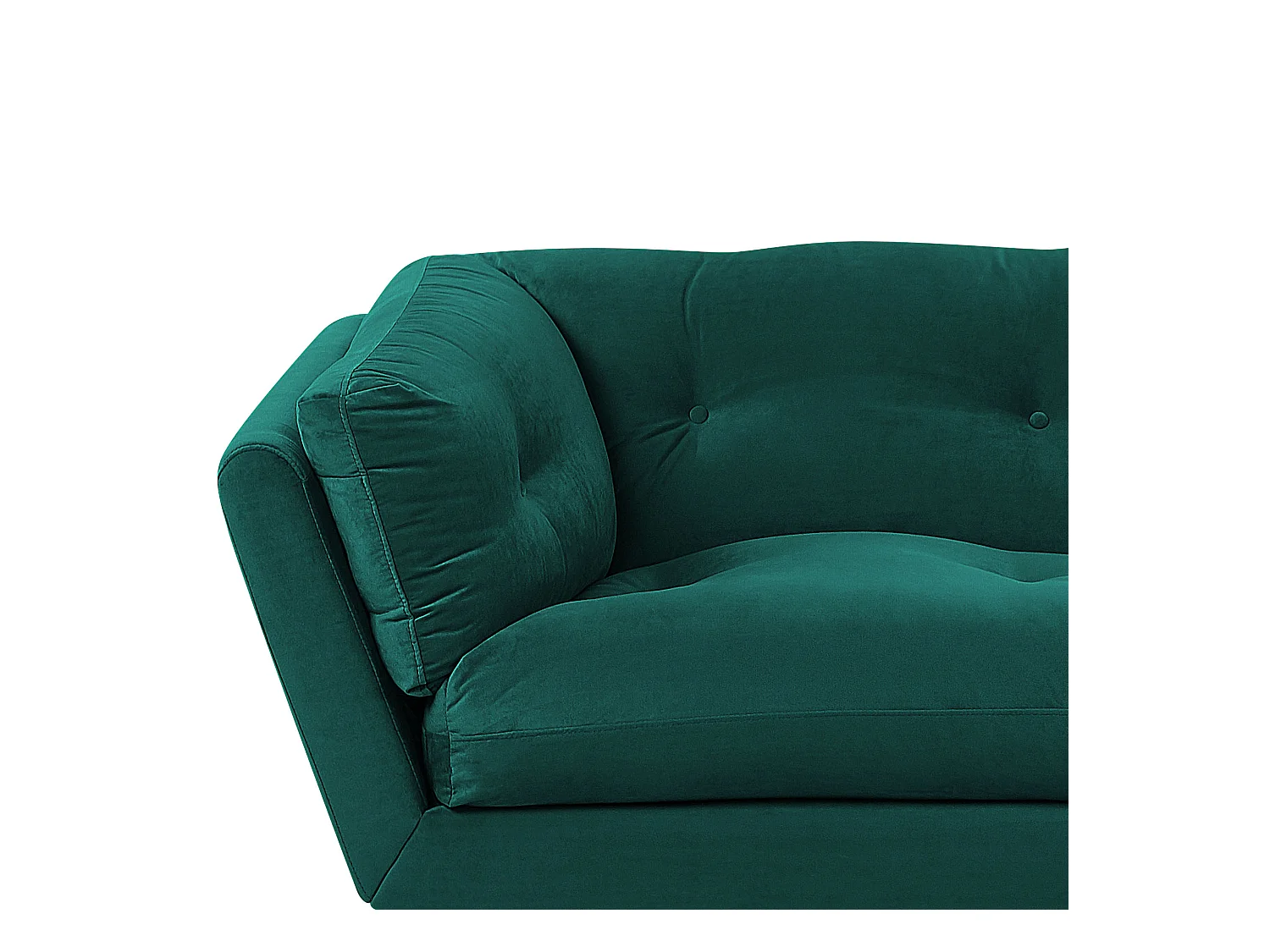 Sofa LENVIK Welur Szmaragdowy dla 3 osób