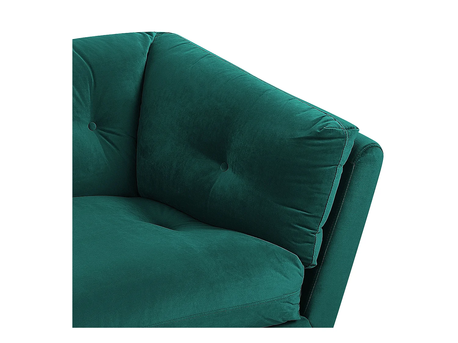 Sofa LENVIK Welur Szmaragdowy dla 3 osób