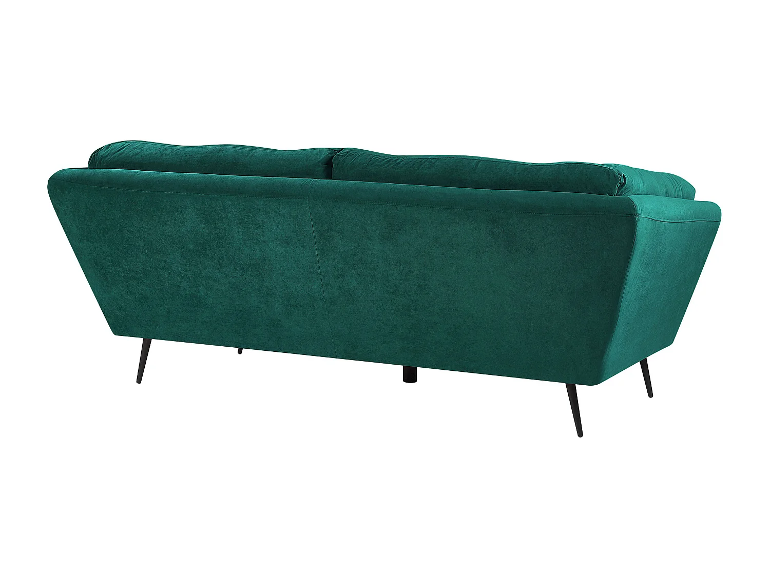 Sofá LENVIK Terciopelo Verde esmeralda 3 plazas