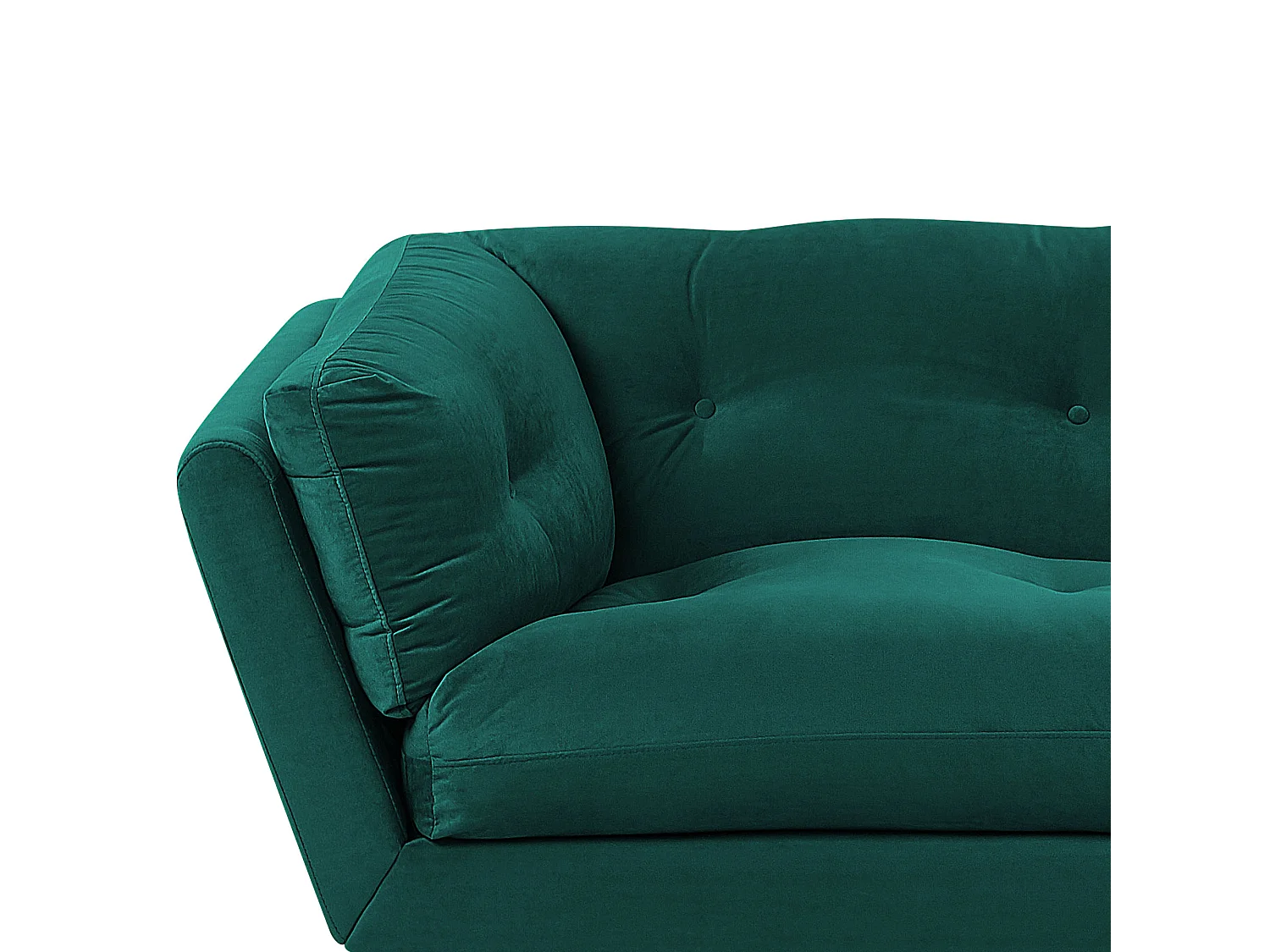 Sofá LENVIK Terciopelo Verde esmeralda 3 plazas