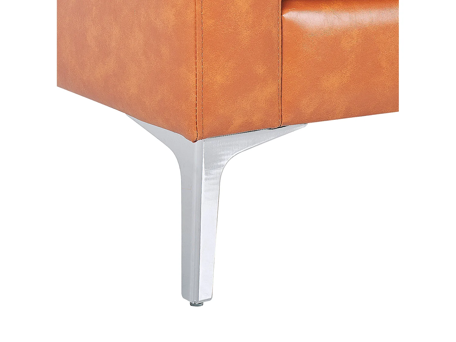 3er Sofa Goldbraun Kunstleder inkl. Kissen Gavle