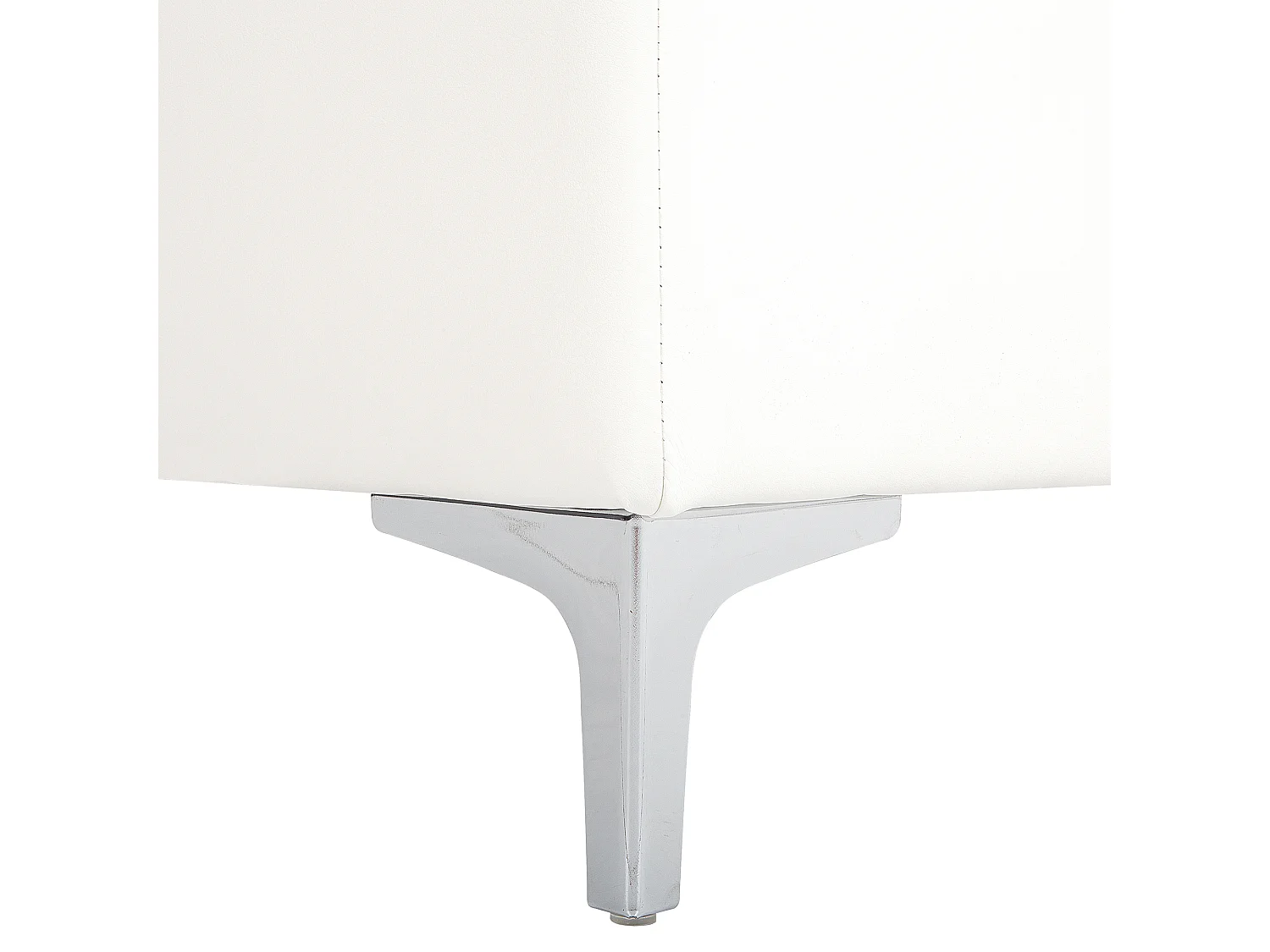 Canapé-lit modulable en forme de U 6 places ABERDEEN Cuir PU Blanc avec ottoman