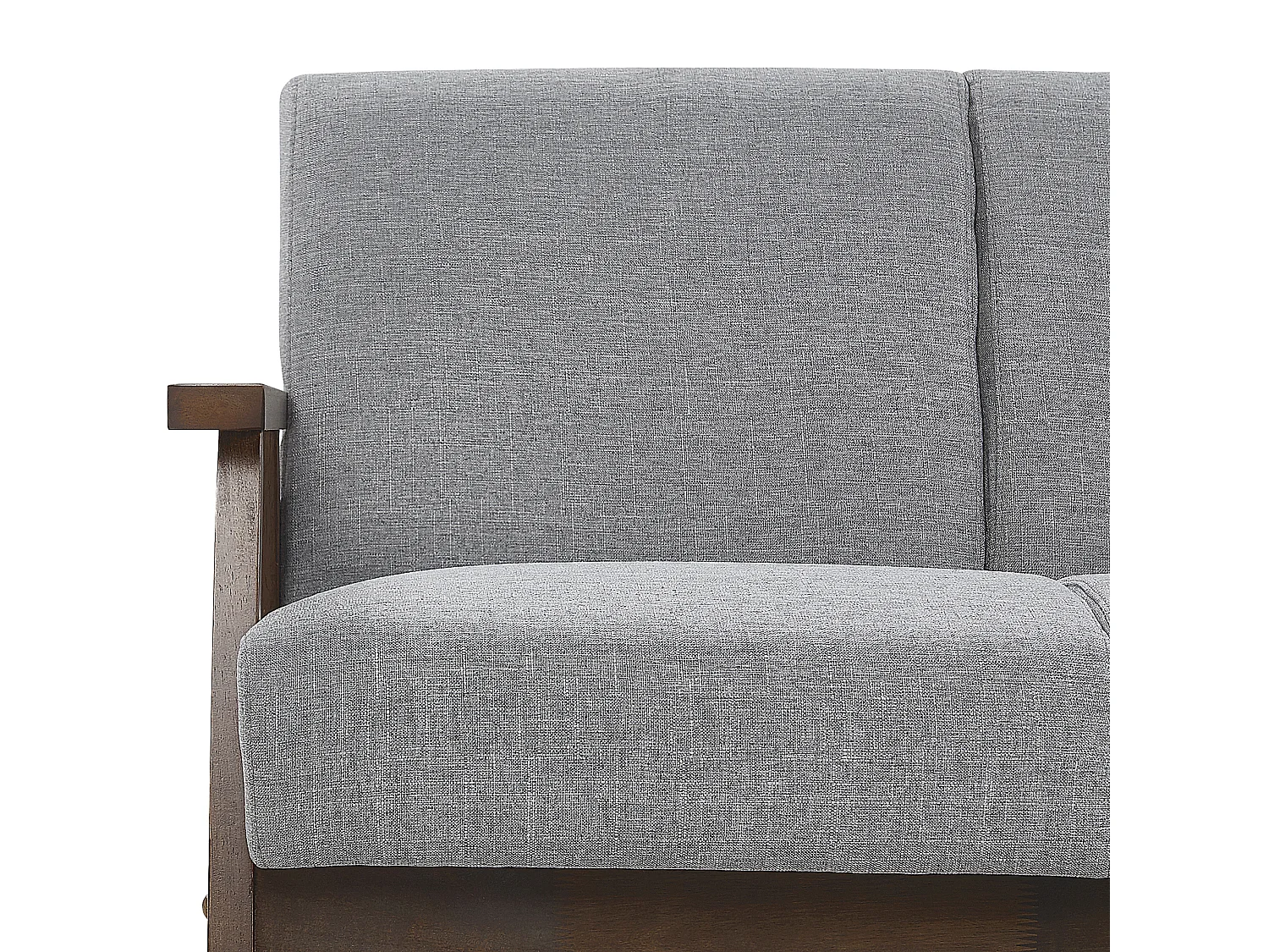 Retro 2-Sitzer Sofa mit Polsterbezug grau Holzgestell Federkern Asnes