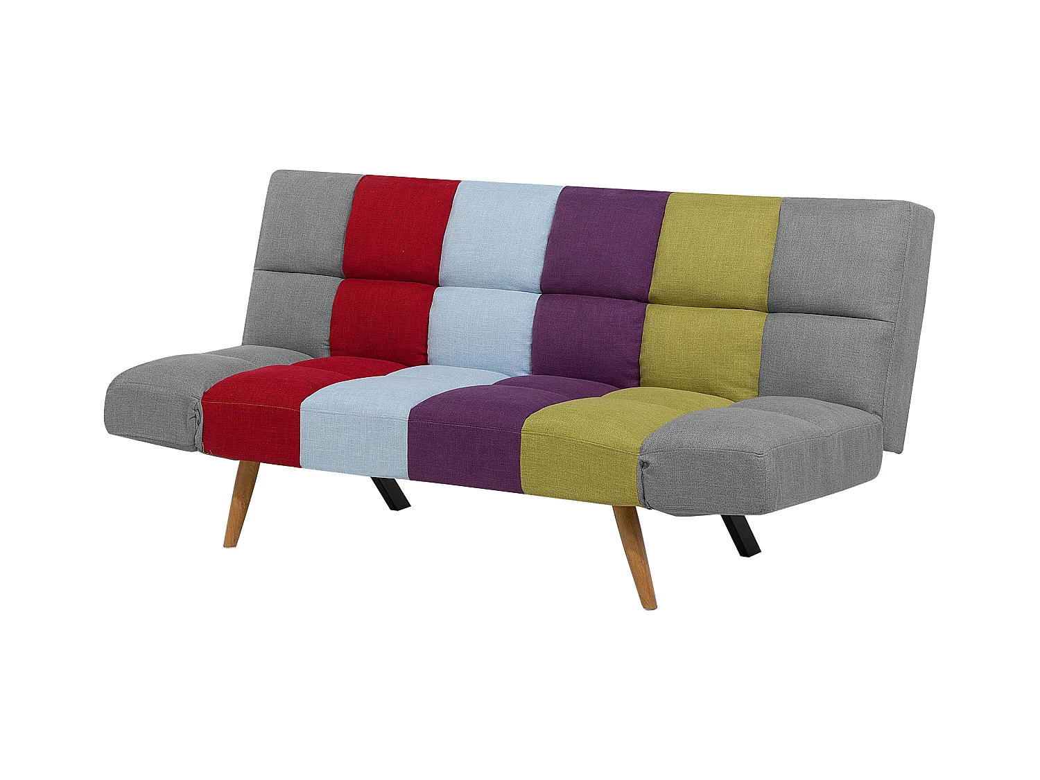 Schlafsofa in skandinavischem Stil klappbar Patchwork bunt Ingaro
