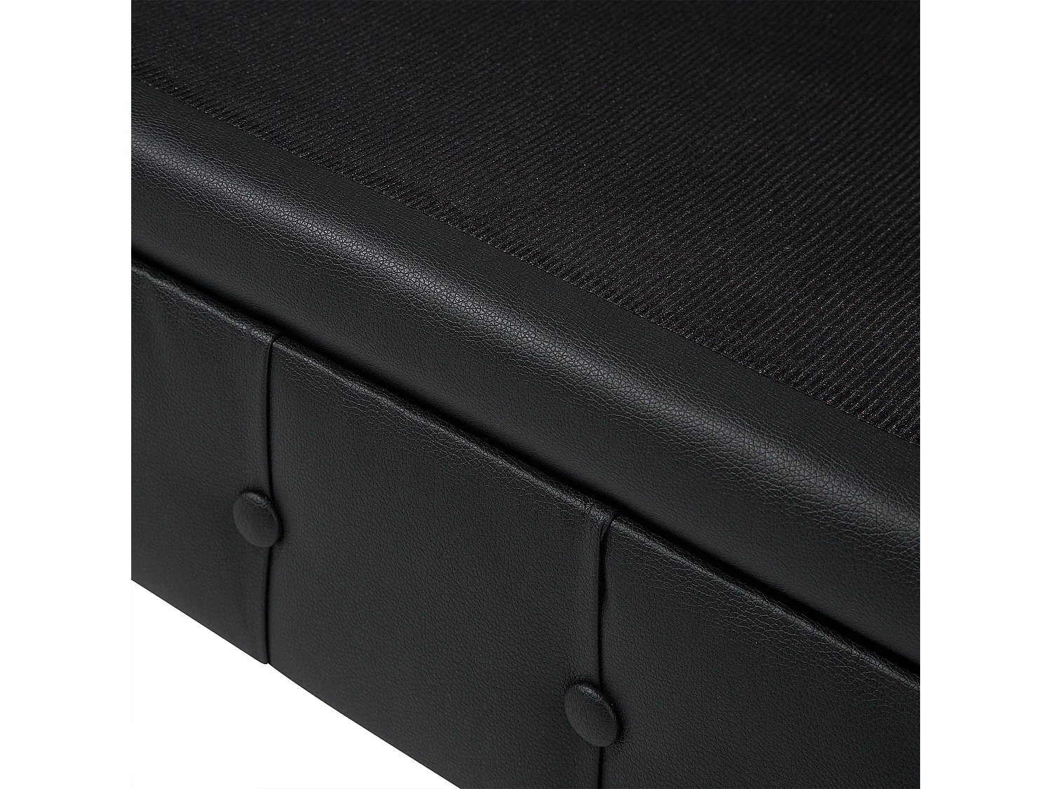 Bank CHESTERFIELD Kunstleer Zwart 3-zitter