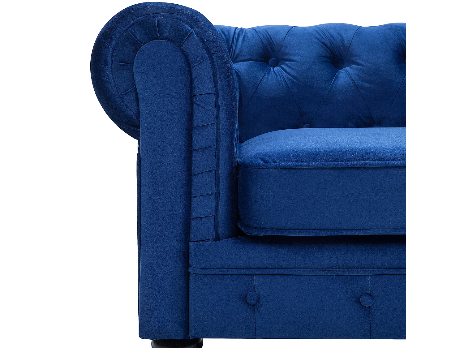 Sofa 3 Seater CHESTERFIELD Velvet Navy Blue