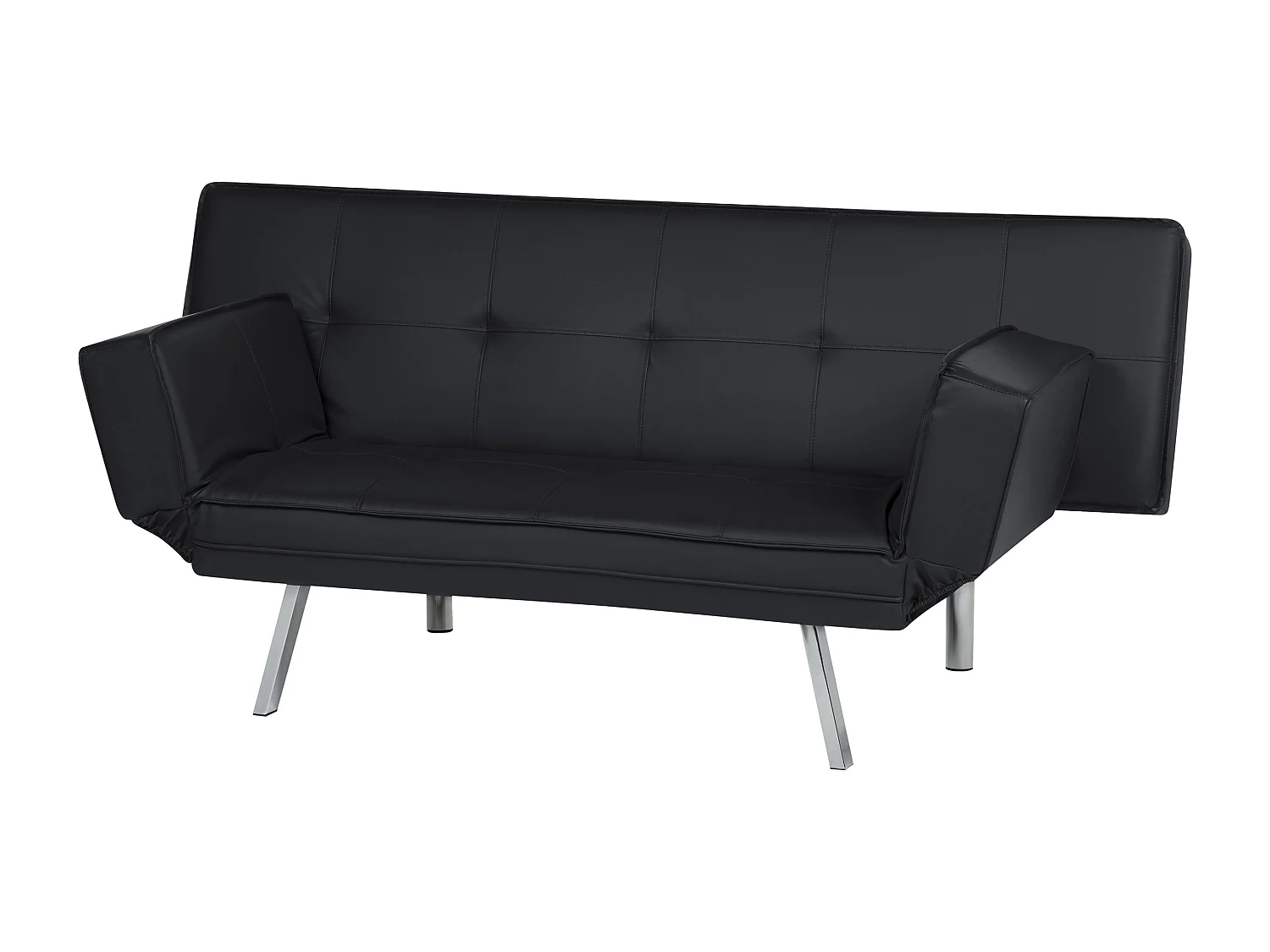 Canapé-lit BRISTOL Noir Cuir PU