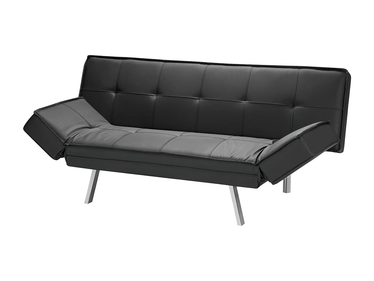 Canapé-lit BRISTOL Noir Cuir PU