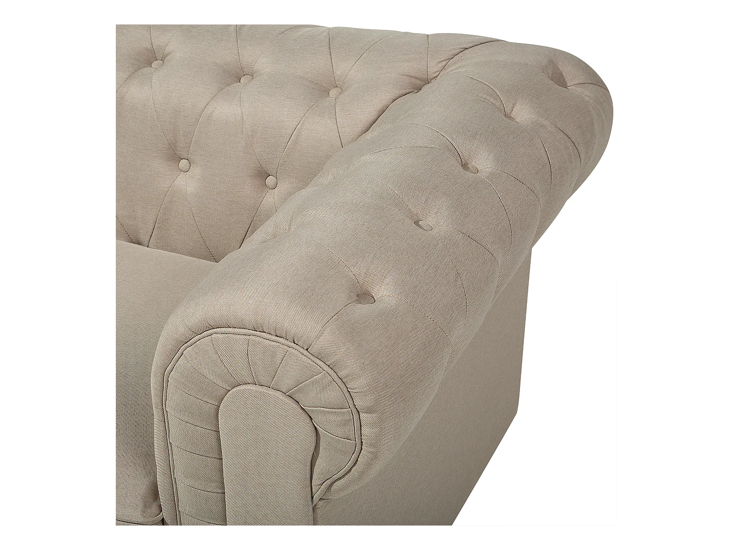 Canapé 3 places CHESTERFIELD Tissu Beige