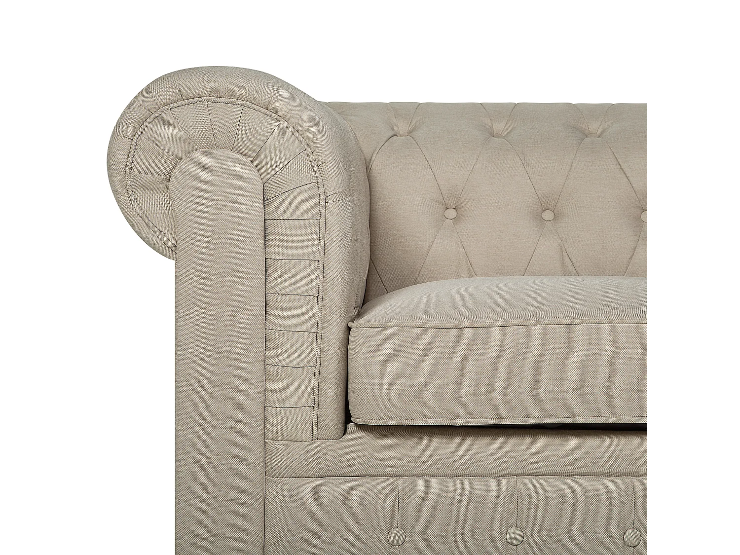 Bank CHESTERFIELD Stof Beige 3-zitter