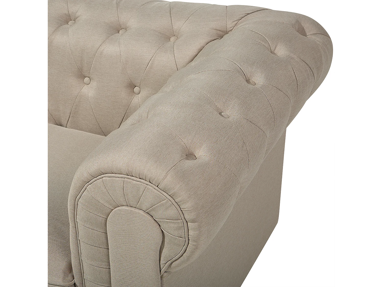 Bank CHESTERFIELD Stof Beige 3-zitter