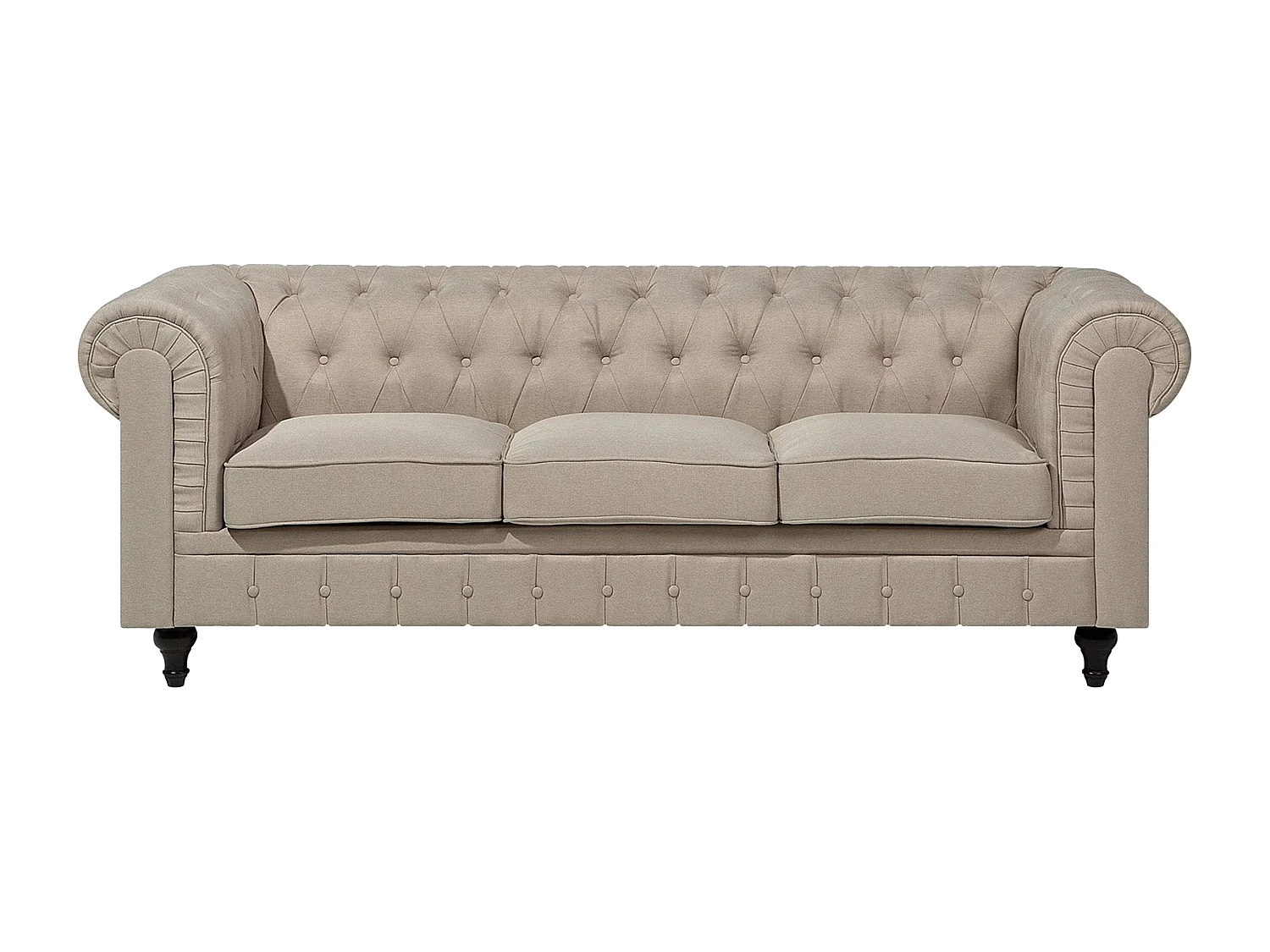 Bank CHESTERFIELD Stof Beige 3-zitter
