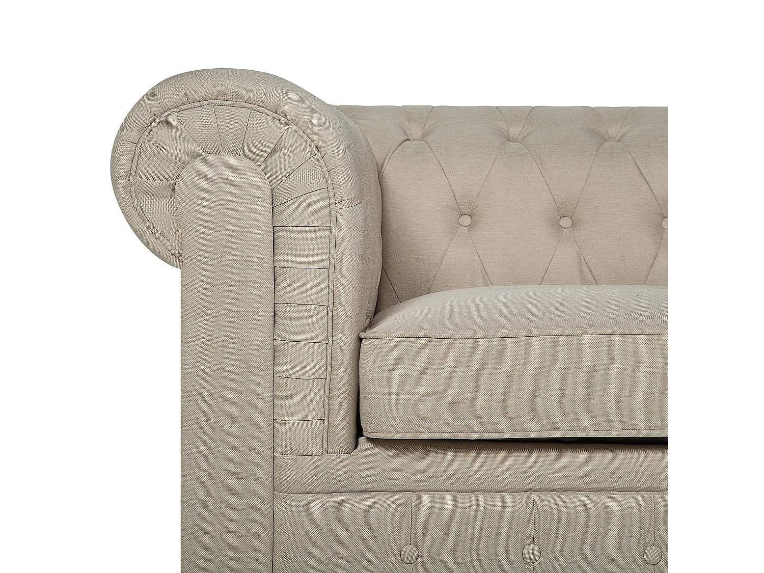 Bank CHESTERFIELD Stof Beige 3-zitter
