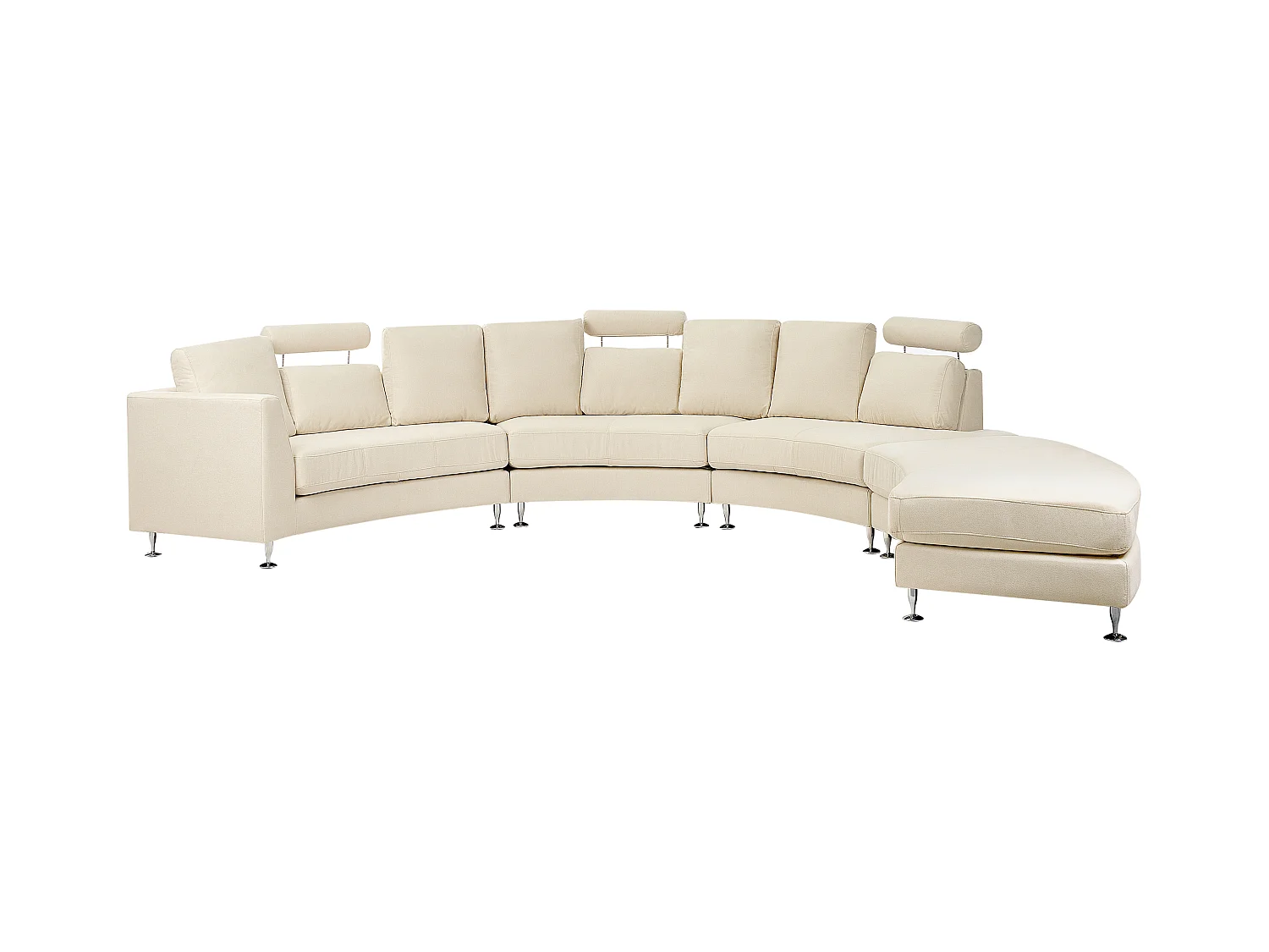 Halbrundes Sofa ROTUNDE Stoff Beige 7-Sitzer