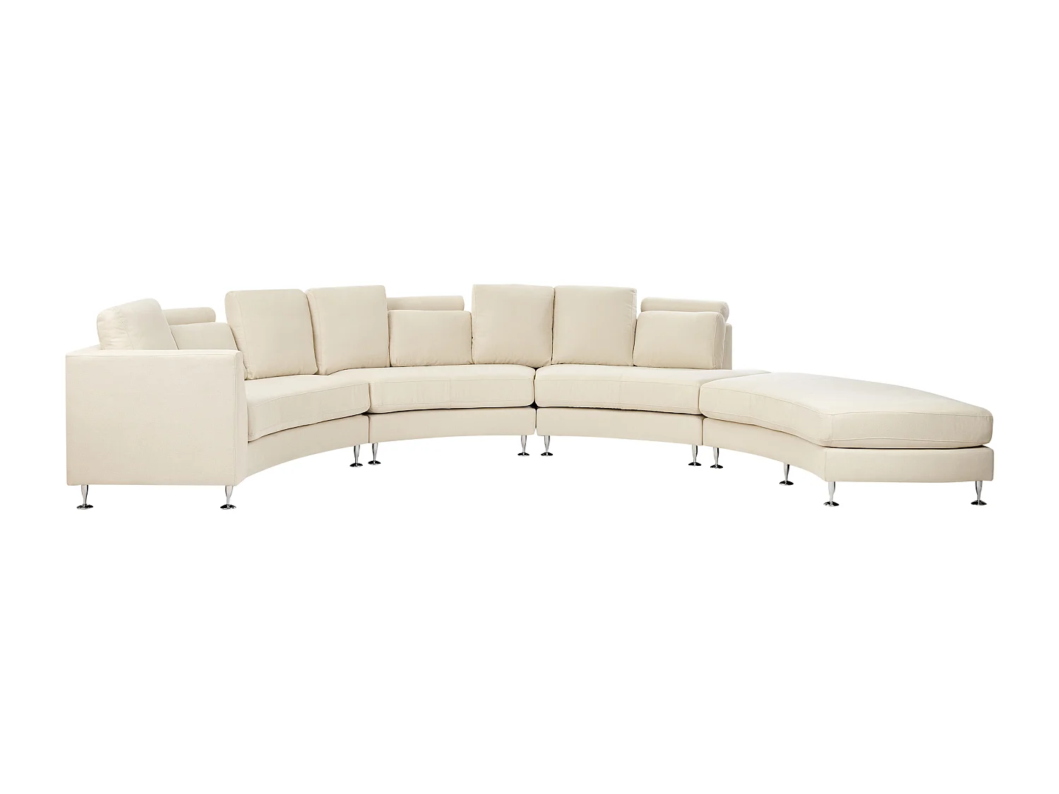 Divano semicircolare ROTUNDE Tessuto Beige 7 posti