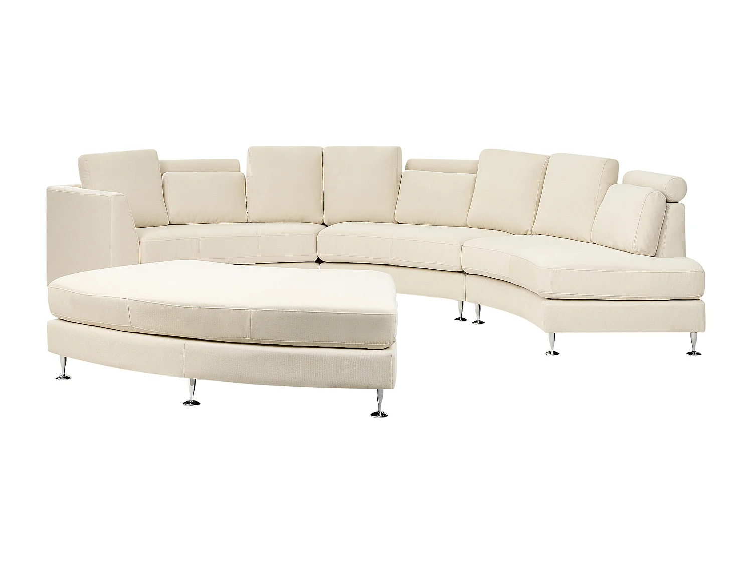 Canapé arrondi 7 places ROTUNDE Tissu Beige
