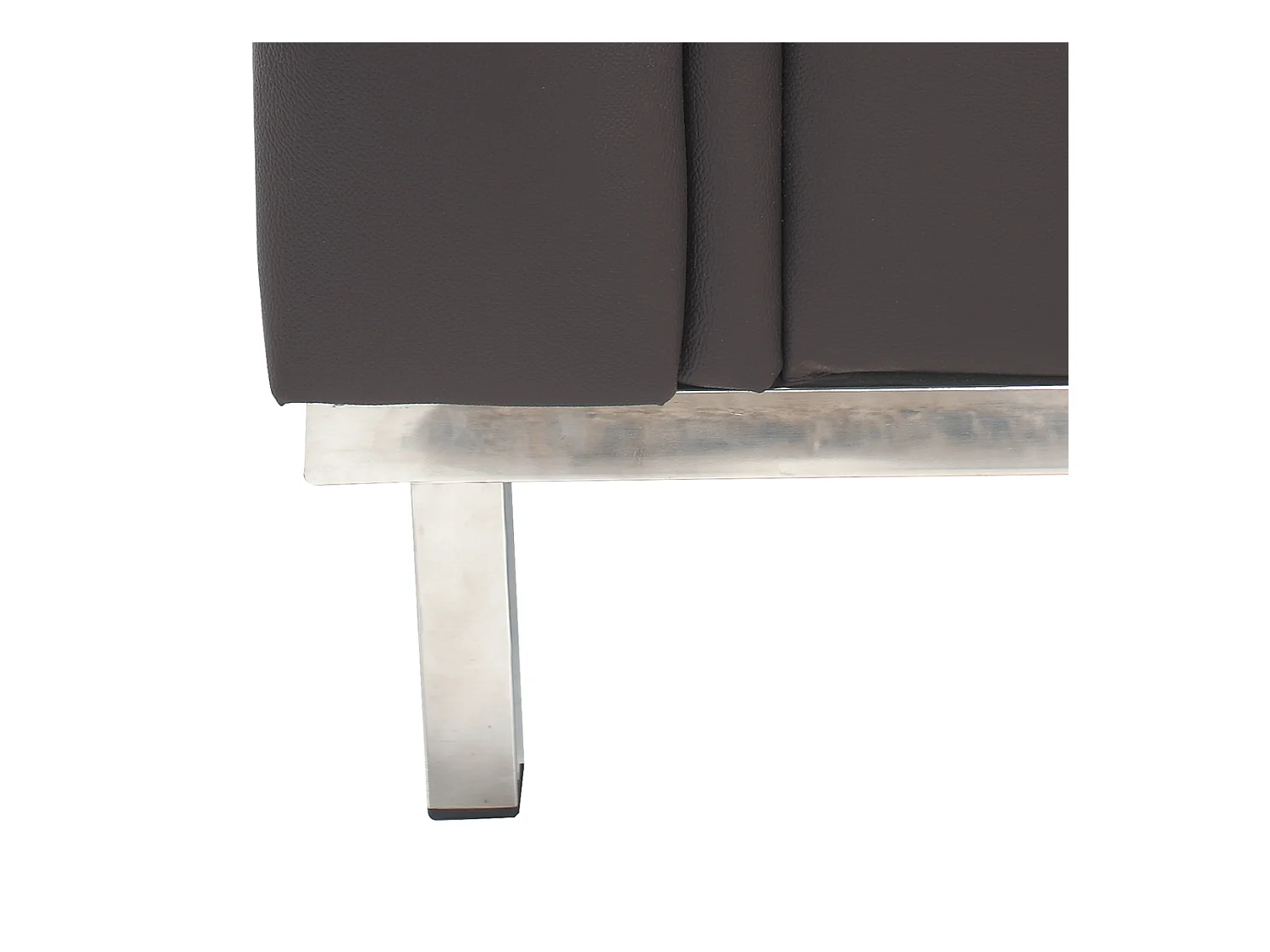 Canapé Angle à droite en Cuir Véritable Marron Dossier Matelassé Housses Amovibles Oslo