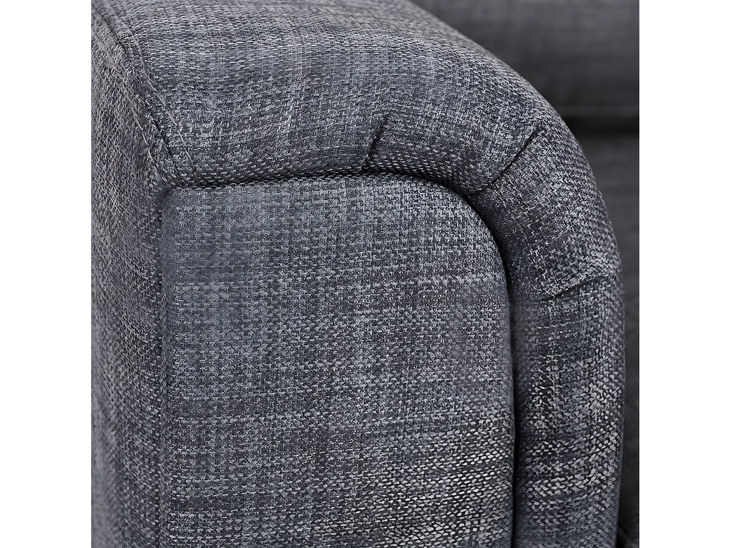 Canapé Angle à gauche en Tissu Gris Clair Dossier Matelassé Housses Amovibles Oslo