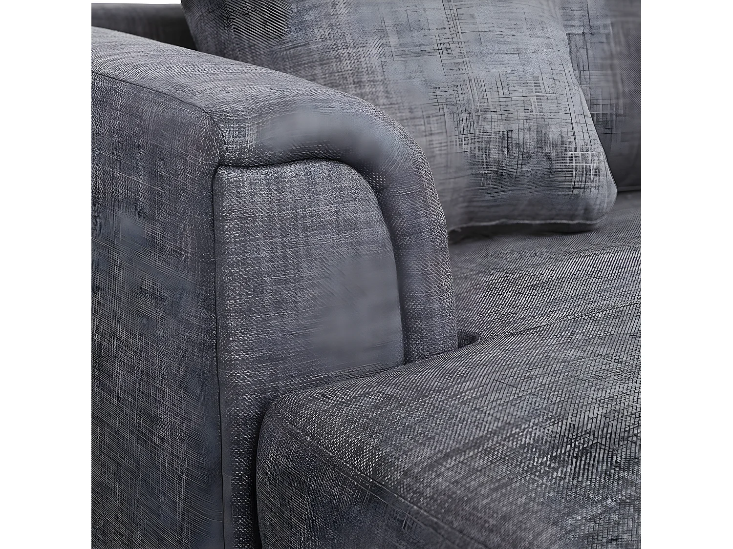 Canapé Angle à gauche en Tissu Gris Clair Dossier Matelassé Housses Amovibles Oslo