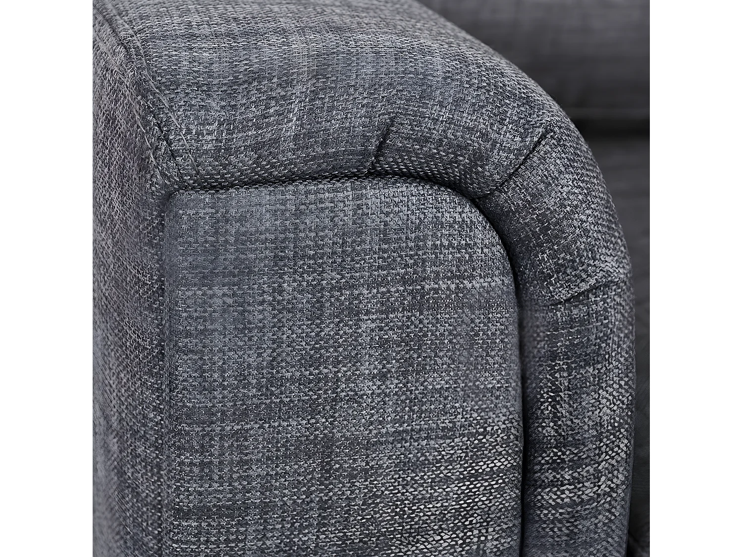 Canapé Angle à gauche en Tissu Gris Clair Dossier Matelassé Housses Amovibles Oslo