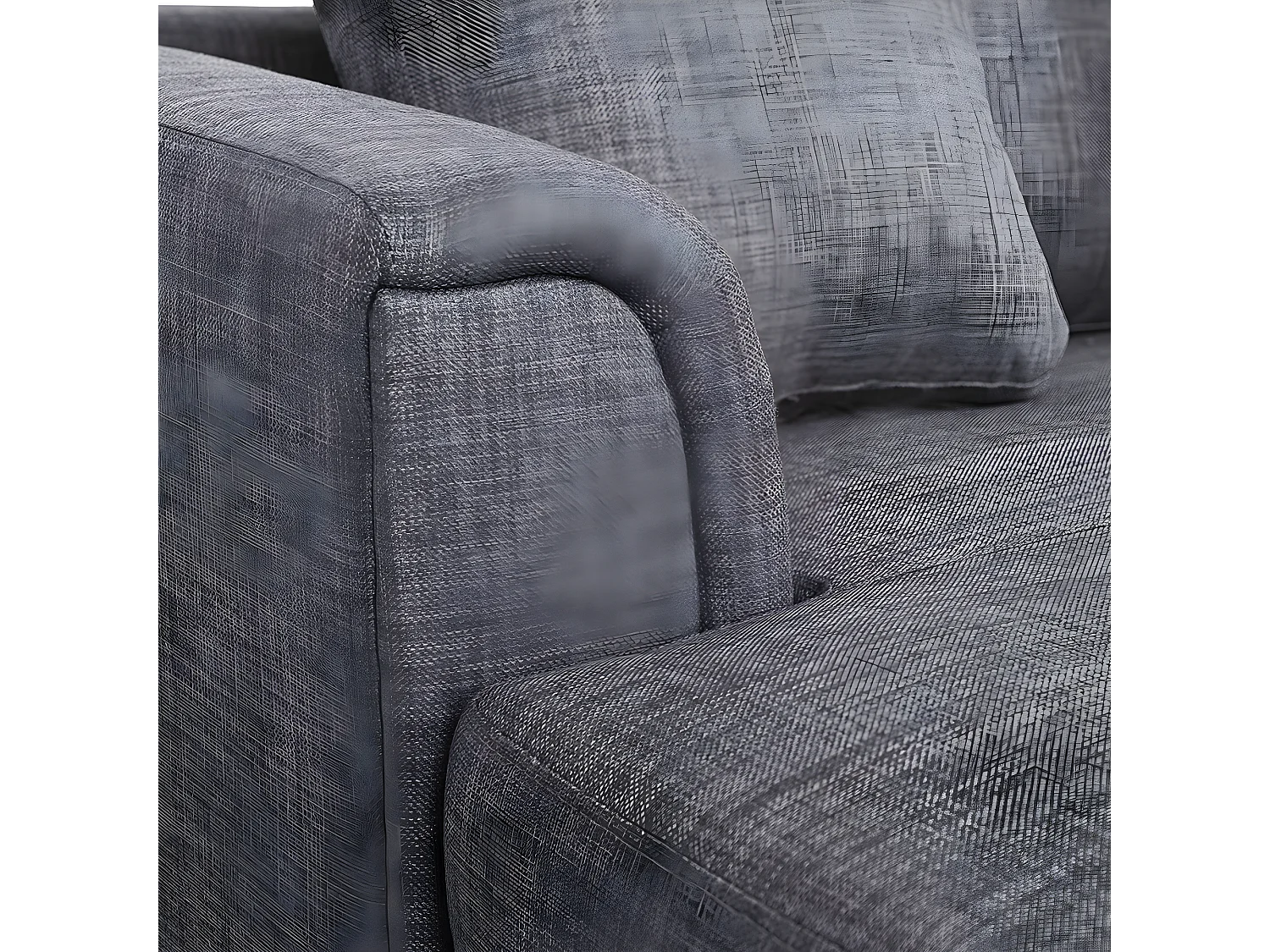 Canapé Angle à gauche en Tissu Gris Clair Dossier Matelassé Housses Amovibles Oslo