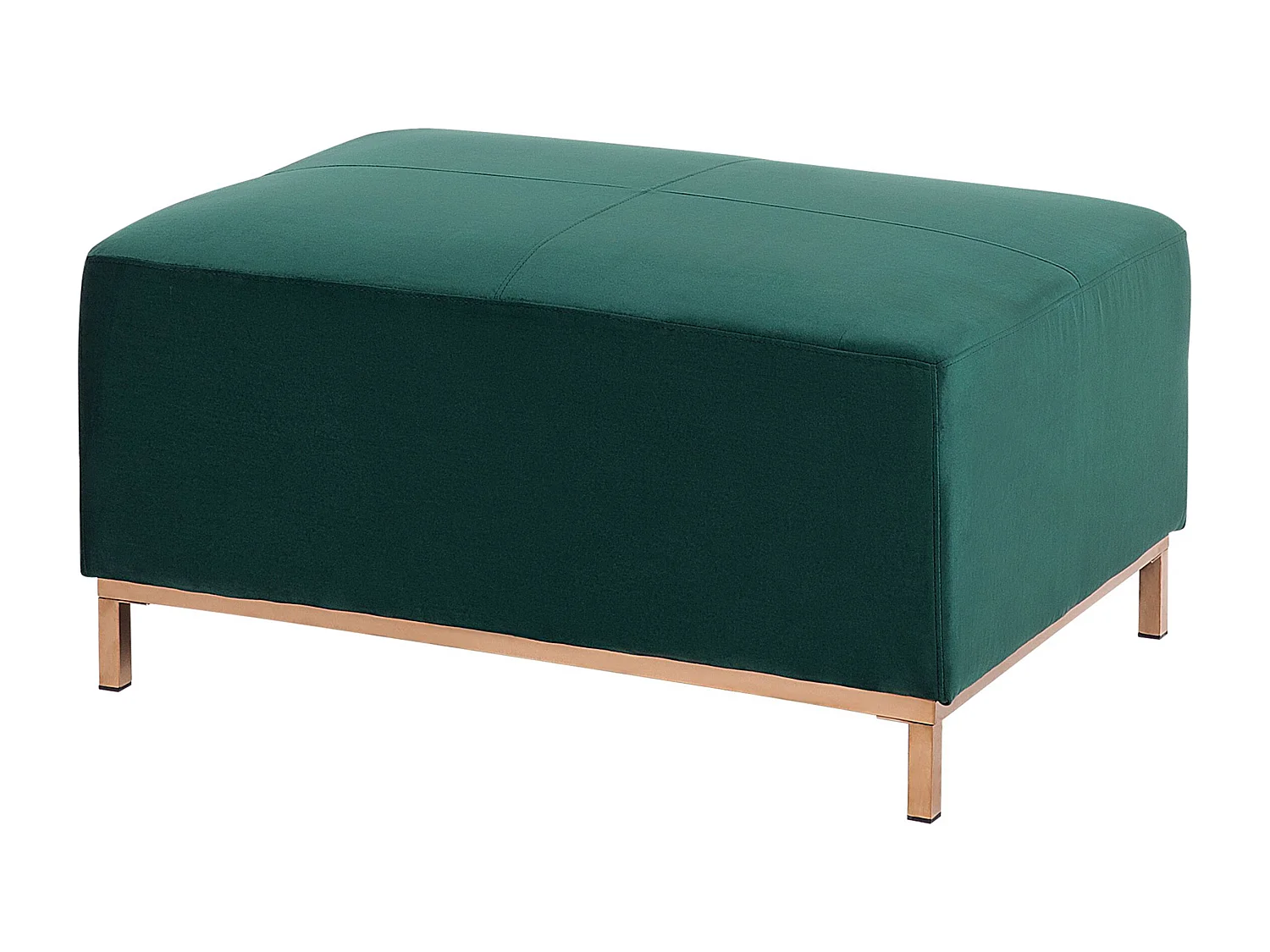Canapé Angle à droite en Velours Vert et Pouf Ottoman Housses Amovibles Oslo