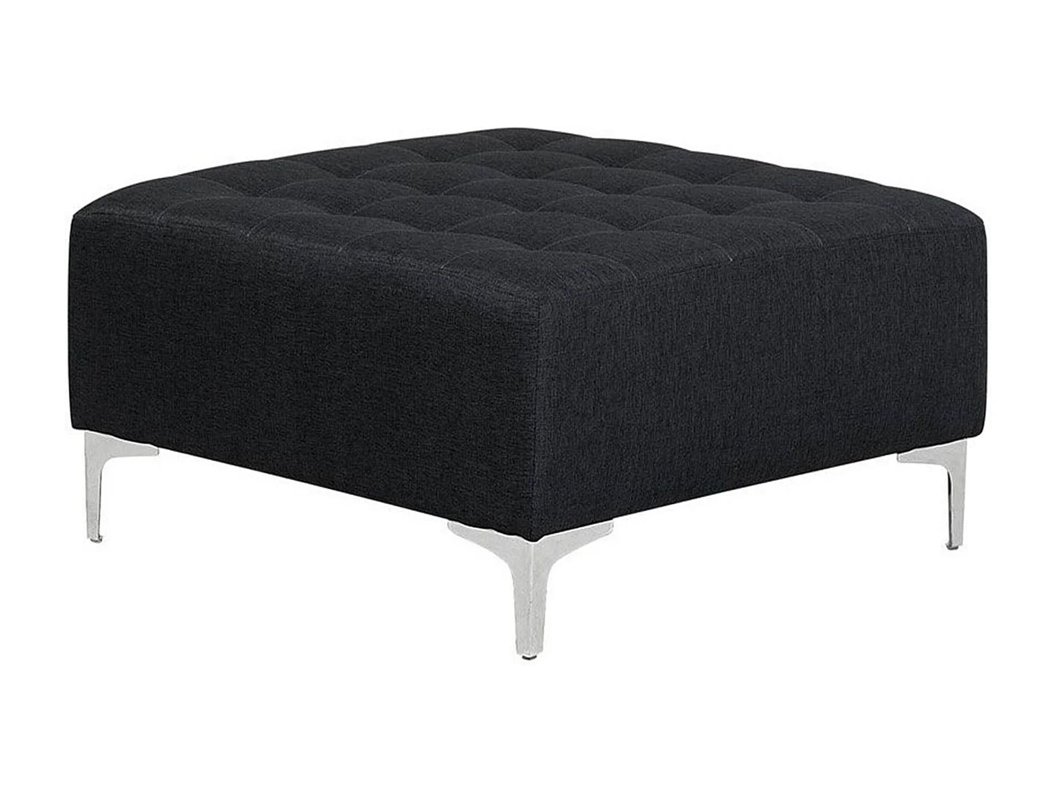 Canapé-lit d'angle modulable ABERDEEN Tissu Gris graphite avec ottoman 5 places Côté droite