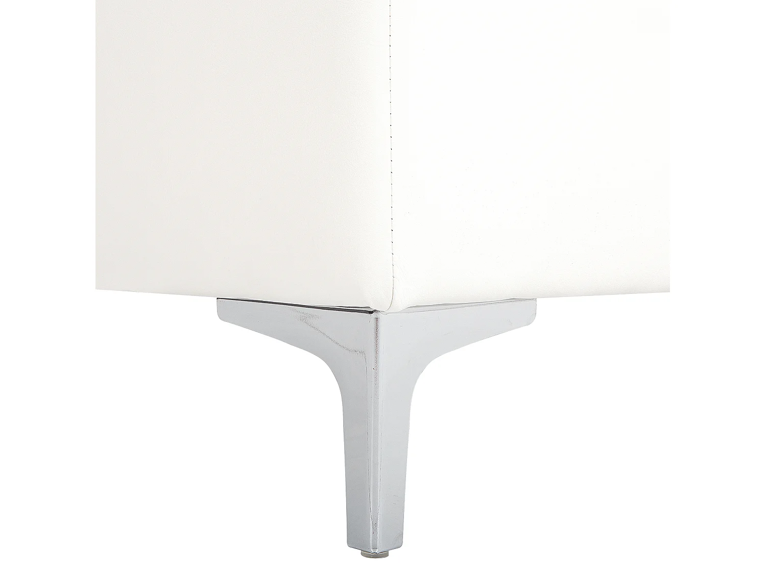 Canapé-lit d'angle modulable 4 places ABERDEEN Cuir PU Blanc avec ottoman Côté droite